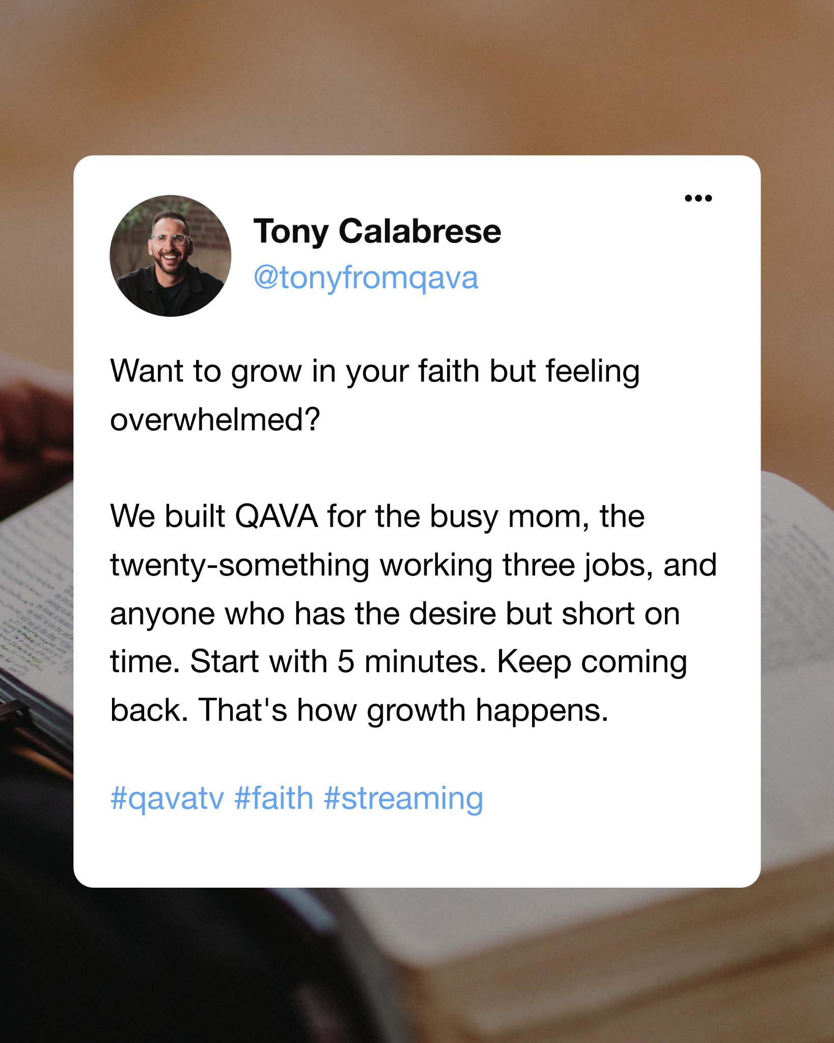 QAVA Facebook ad