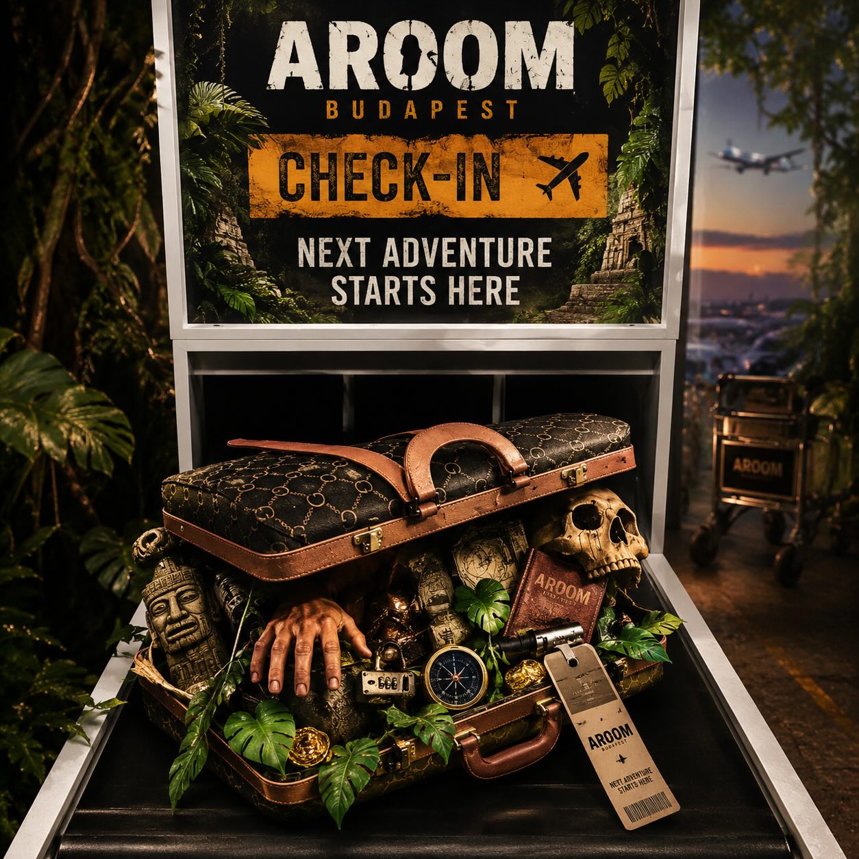 AROOM Facebook ad: KICSENGETTEK! Irány a következő kaland!