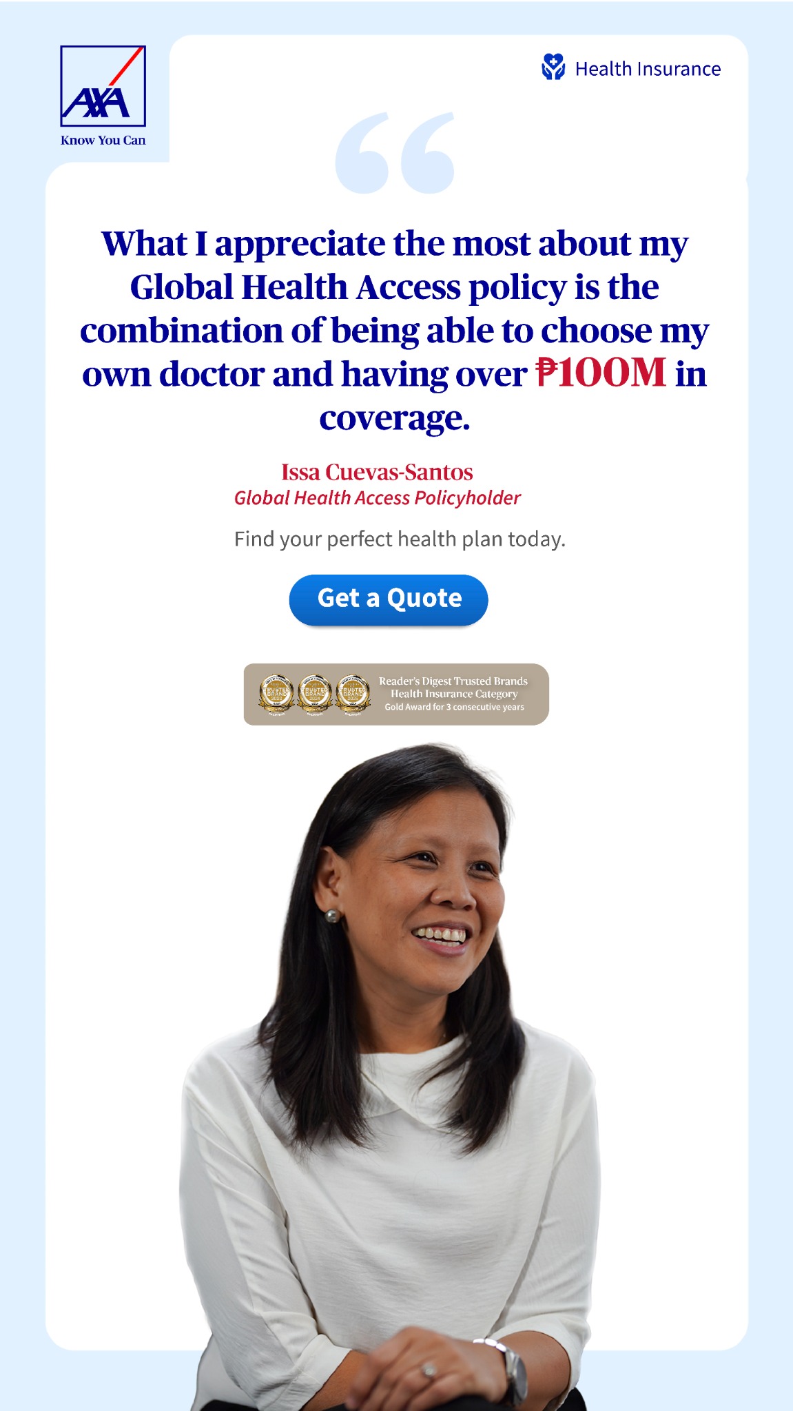 AXA Philippines Facebook ad: Up to P175M coverage