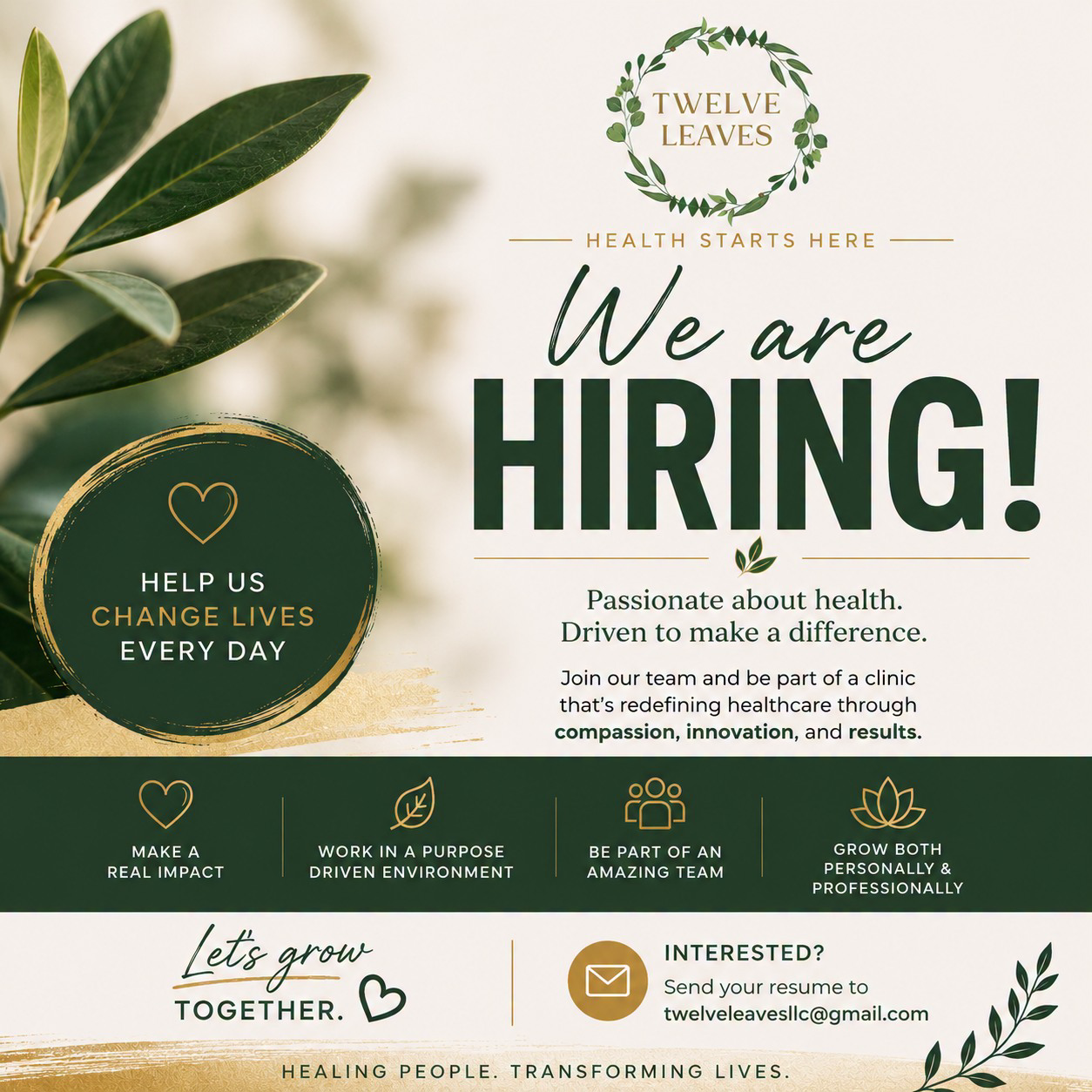 Twelve Leaves Integrative Clinic Facebook ad: Twelve Leaves