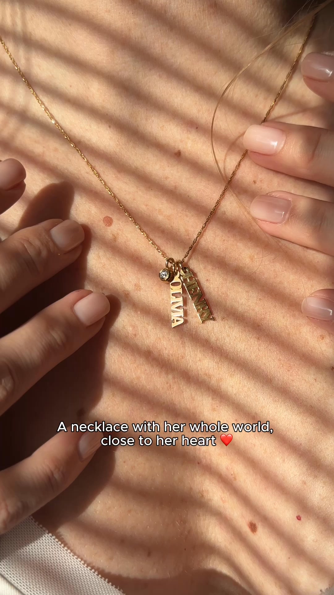 Oak and Luna Facebook ad: Your initial and Libra sign in a necklace