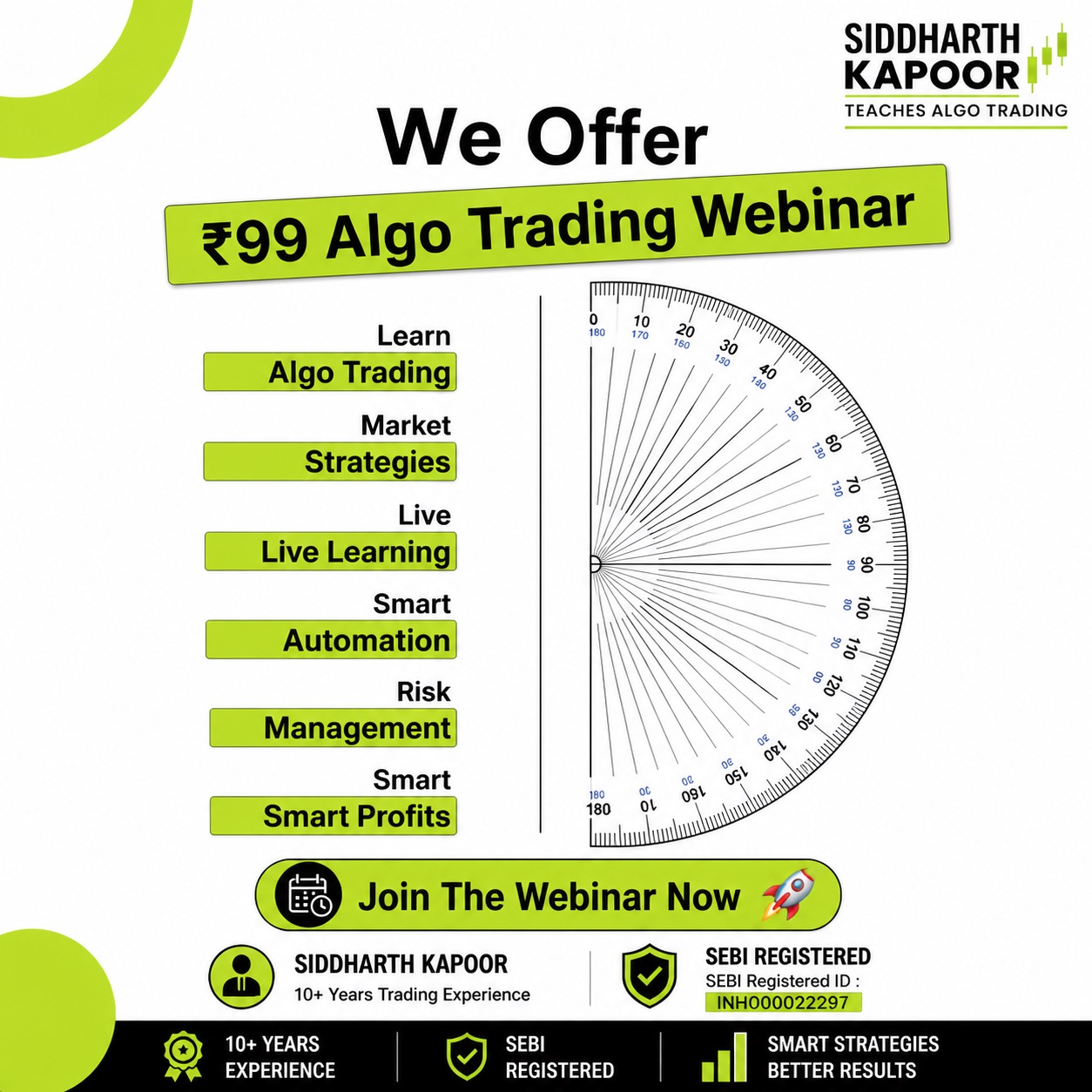 Master Algo Trading with Siddharth Facebook ad: Automate Your Decisions