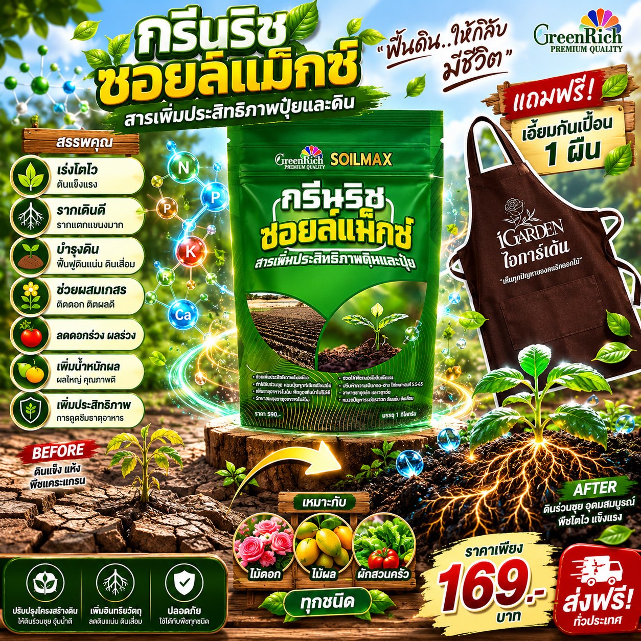 I-Garden Organic ปุ๋ยกล้วยไม้ แคคตัส ไม้ดอกไม้ประดับและผักไฮโดรโปนิกส์ Facebook ad: โปรพิเศษ สุดคุ้ม เฉพาะในนี้เท่านั้น