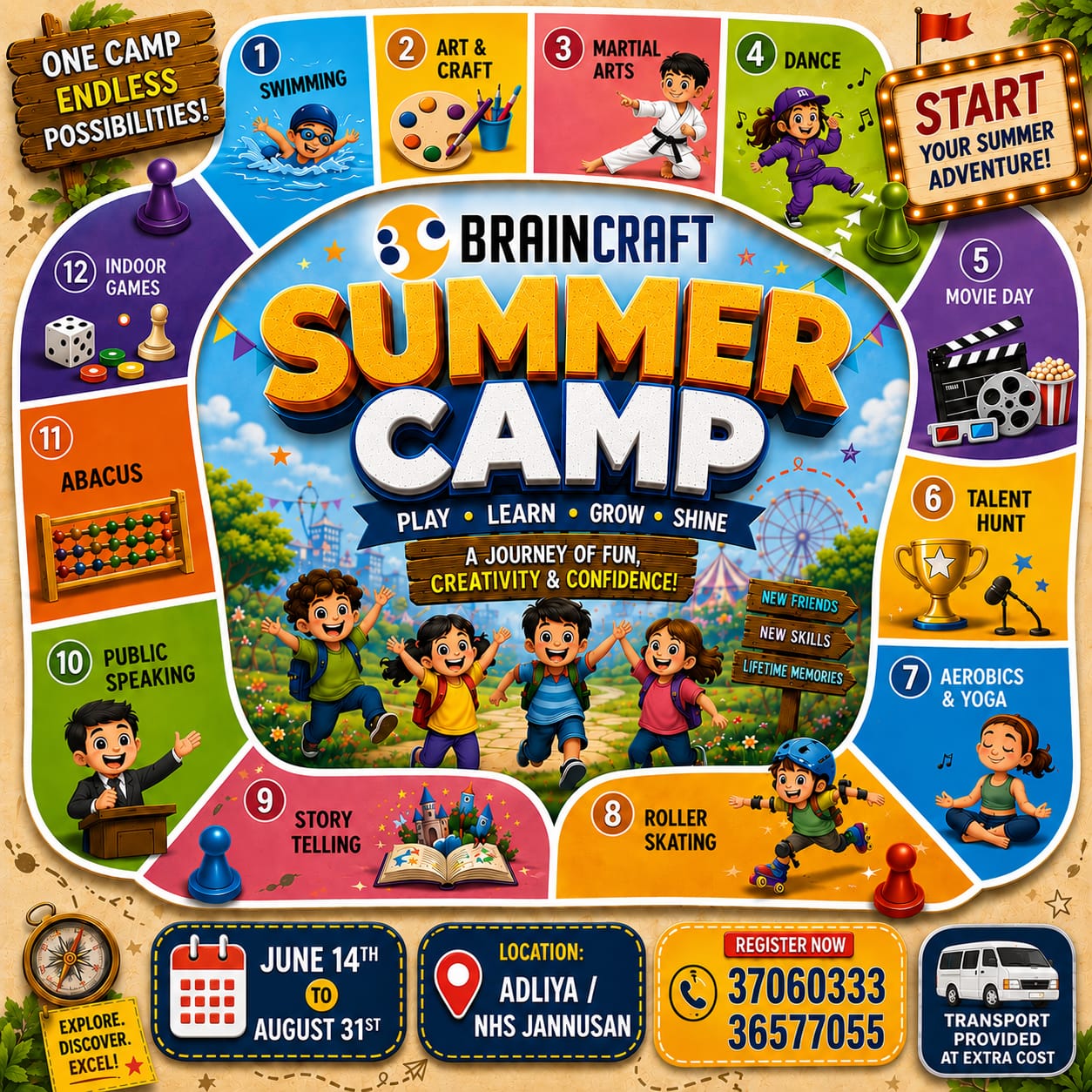 Braincraft International- SIP Abacus Bahrain Facebook ad: BRAINCRAFT SUMMER CAMP 2026
