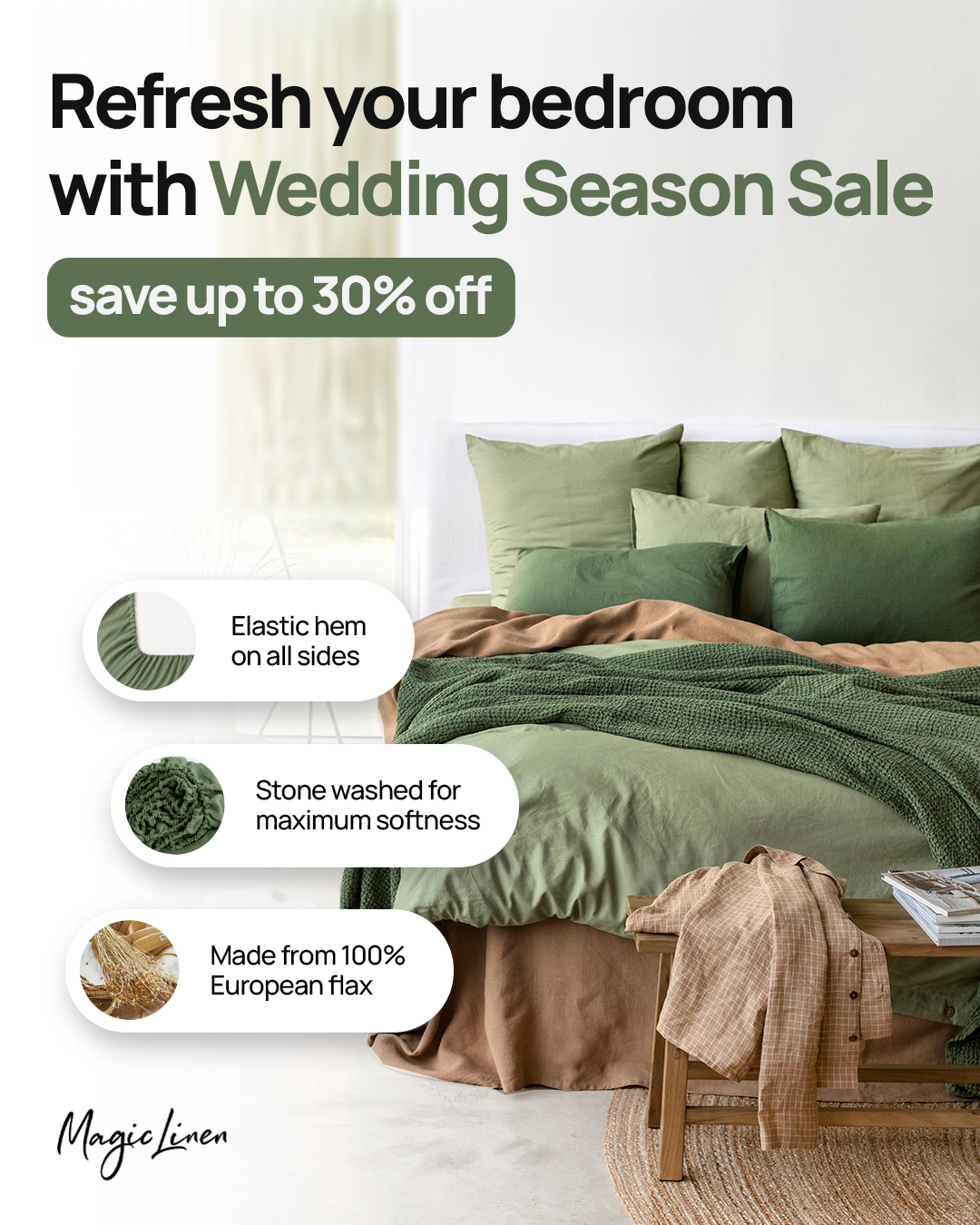 MagicLinen Facebook ad