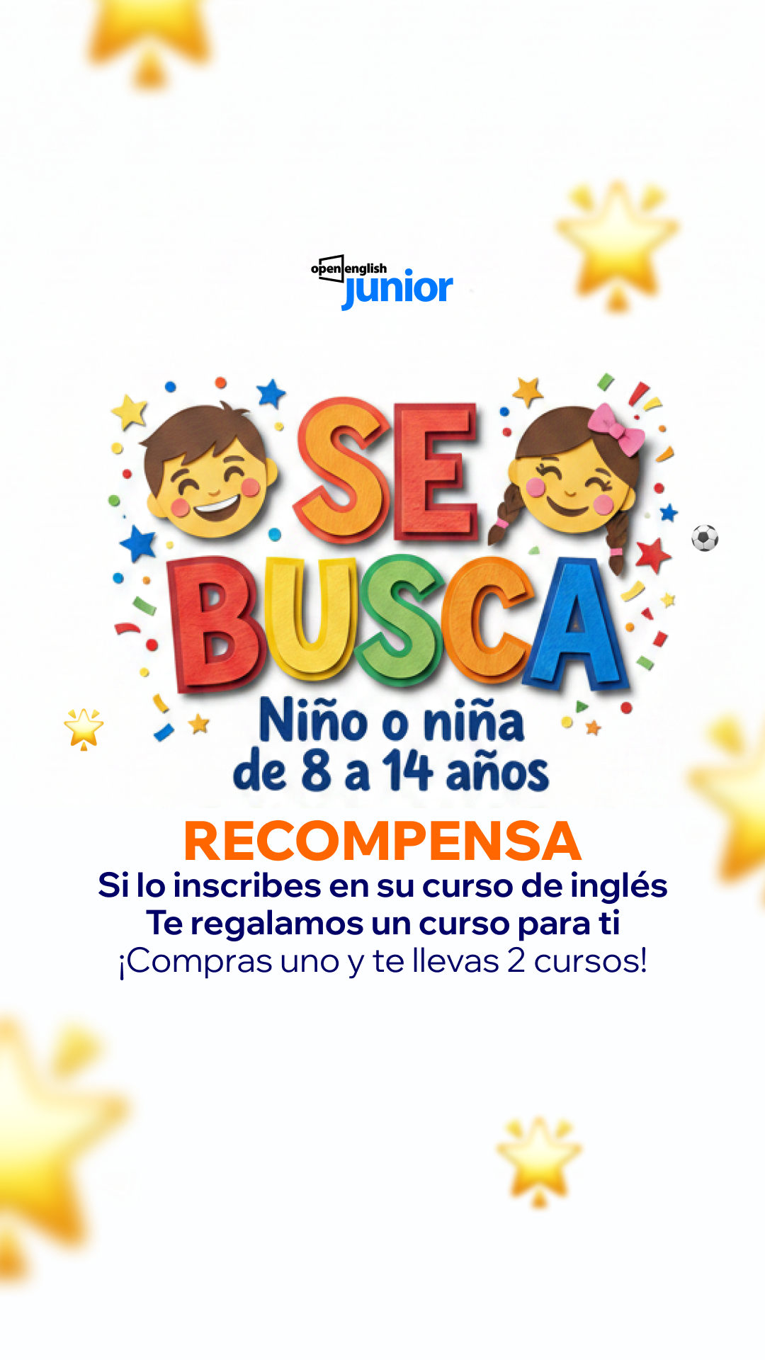 Open English Junior Facebook ad