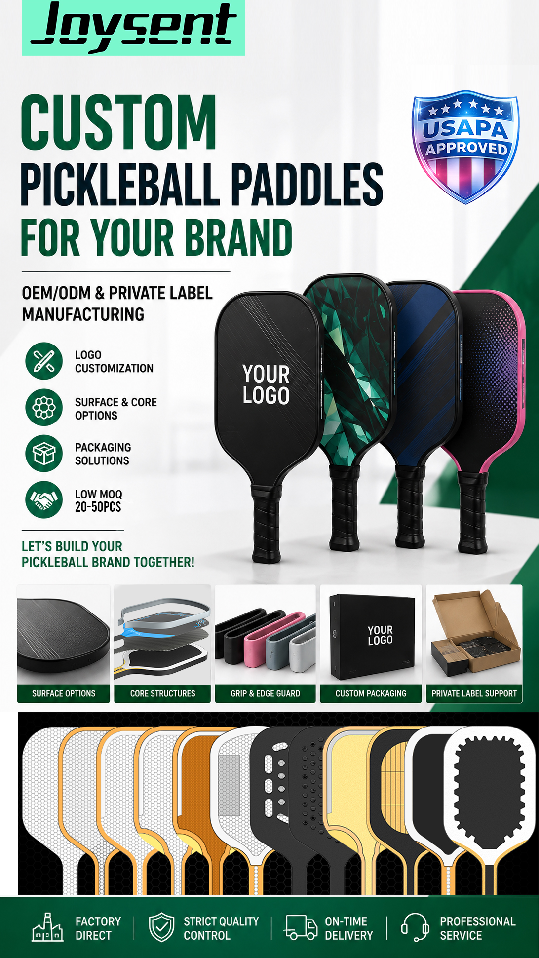 Joysent Facebook ad: Custom Pickleball Paddles