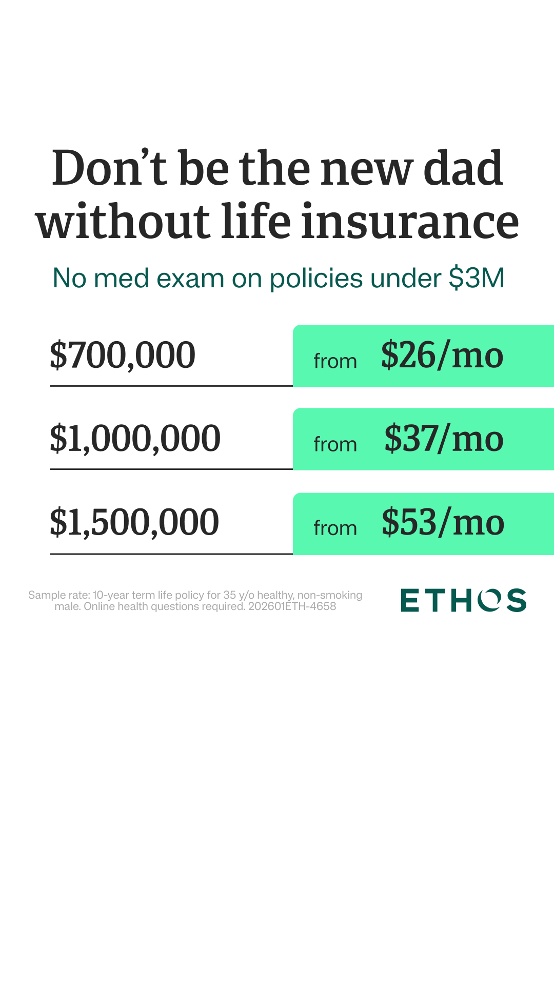 Ethos Facebook ad