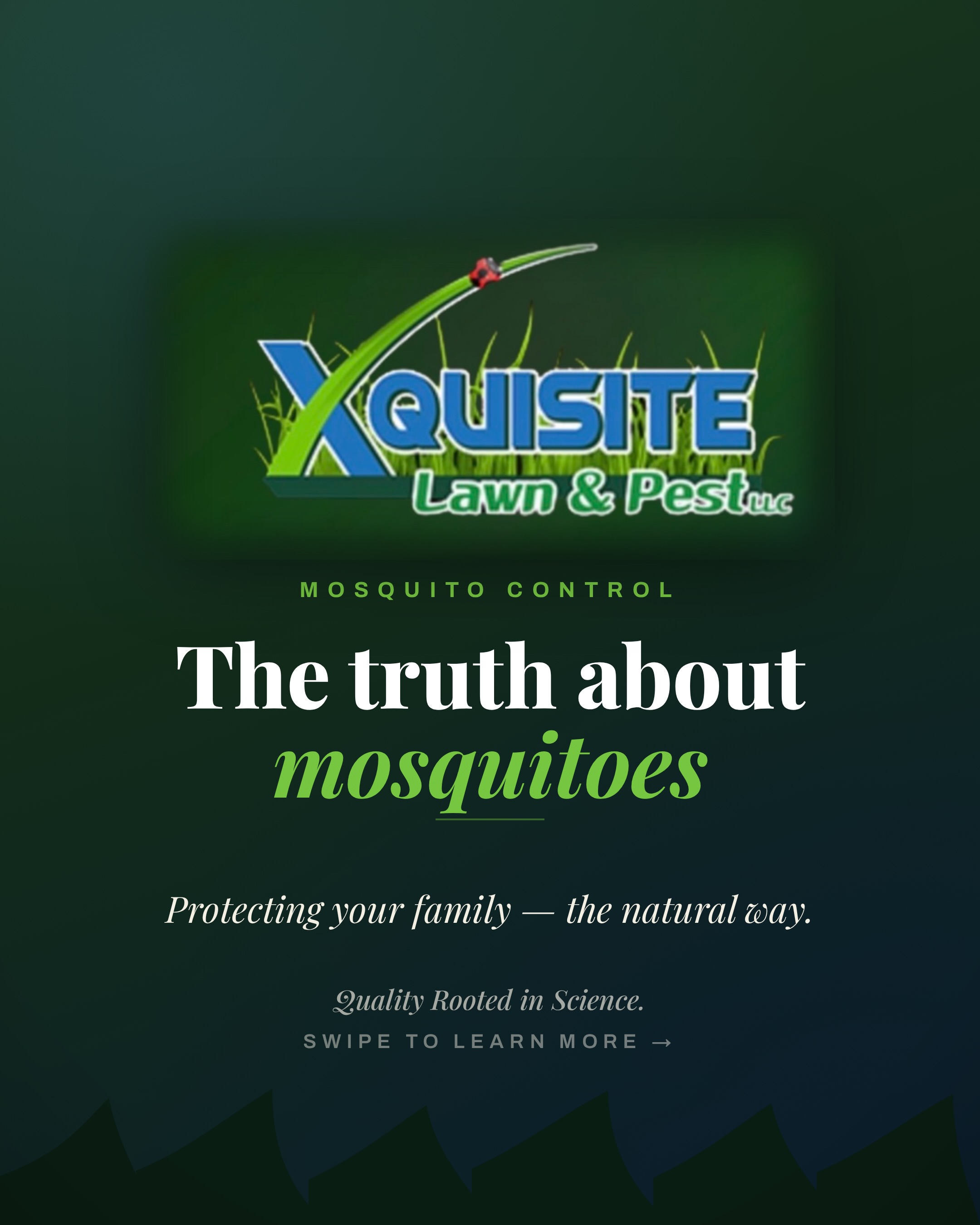 Xquisite Lawn and Pest Facebook ad: The Truth About Mosquitoes (and How to Take…