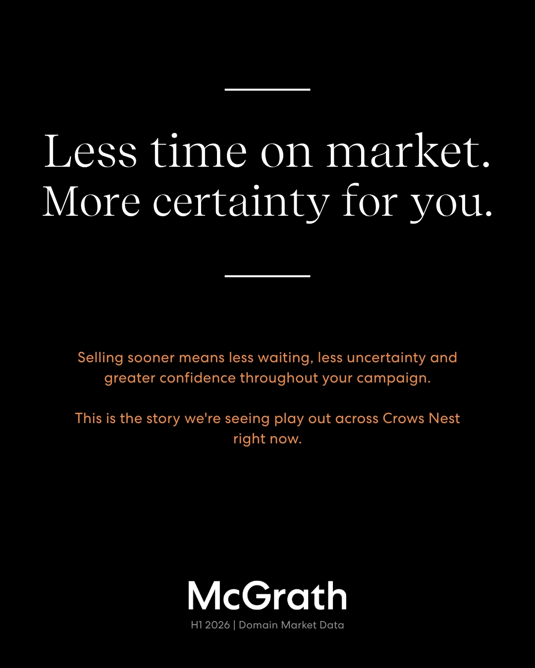 mcgrathlnsandharbourside Facebook ad: Market Insights | H1 2026