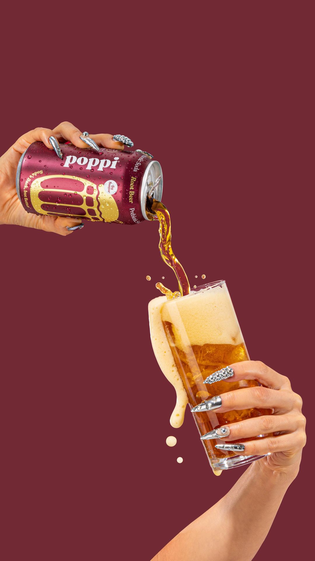 Poppi Facebook ad: root beer poppi asmr anyone?!