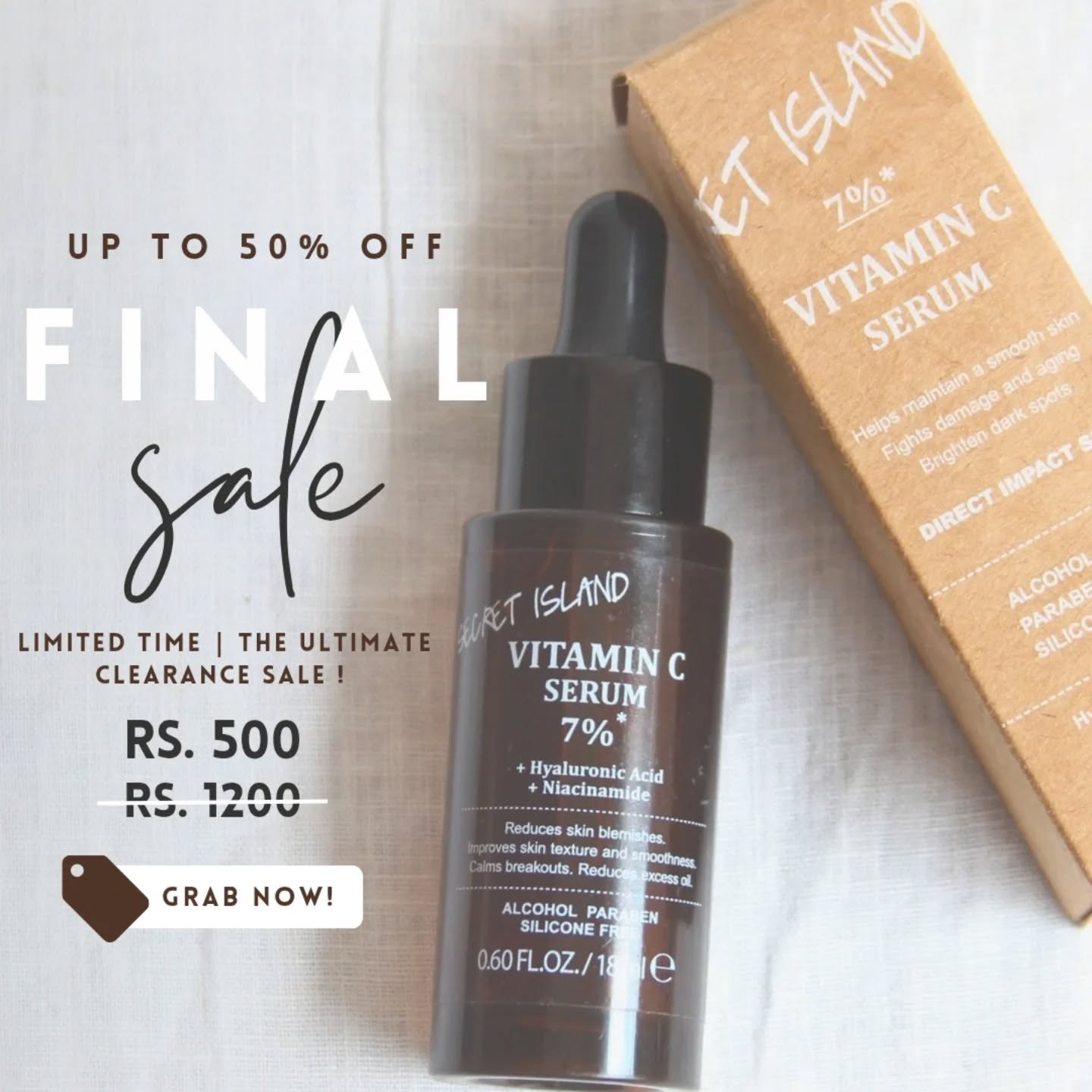 Secret Island - Cosmetics Facebook ad