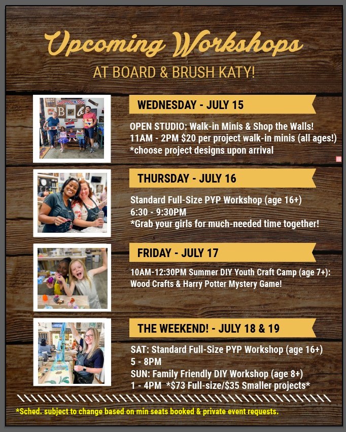 Board & Brush Katy, TX Facebook ad
