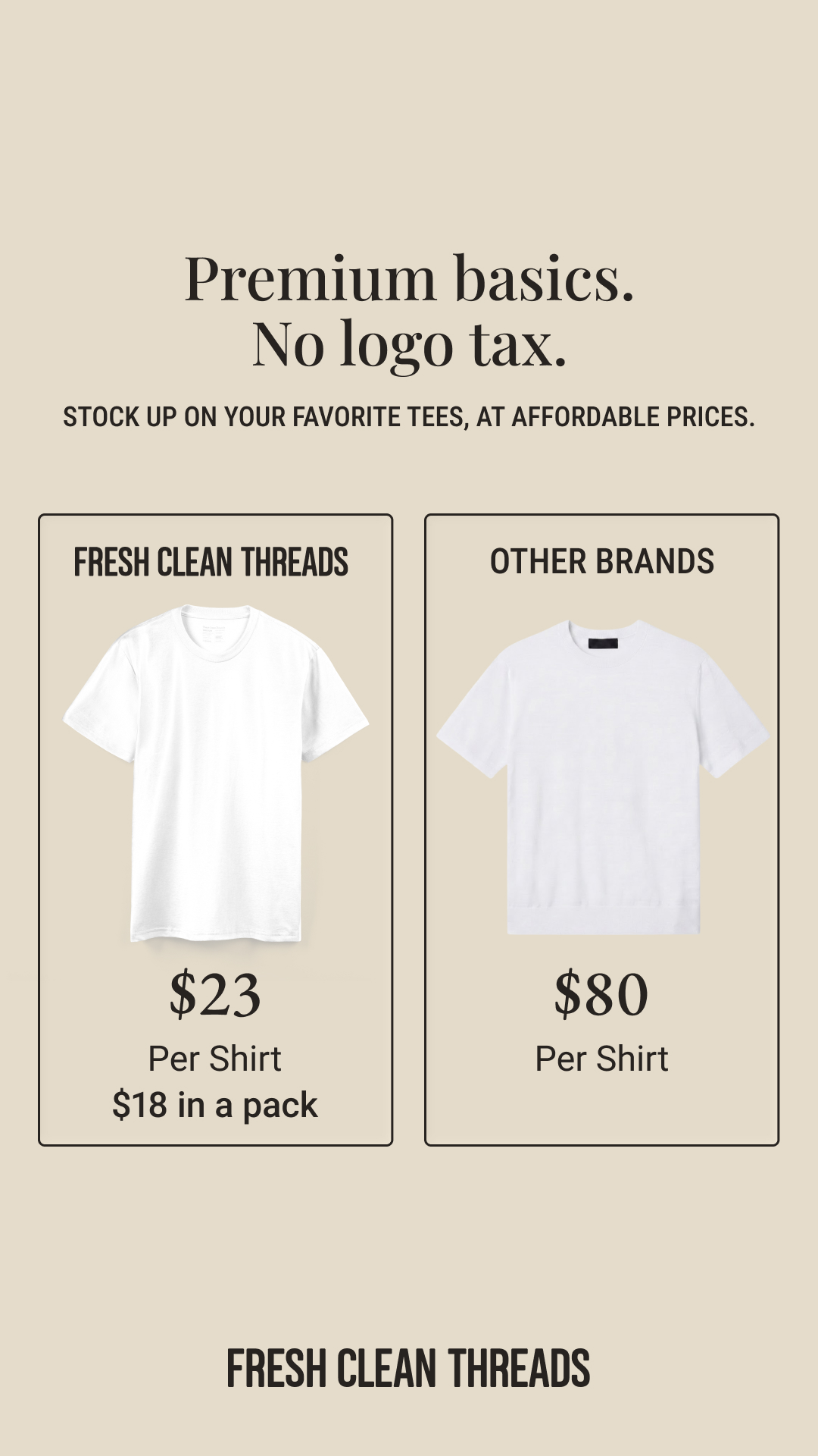 Fresh Clean Threads Facebook ad