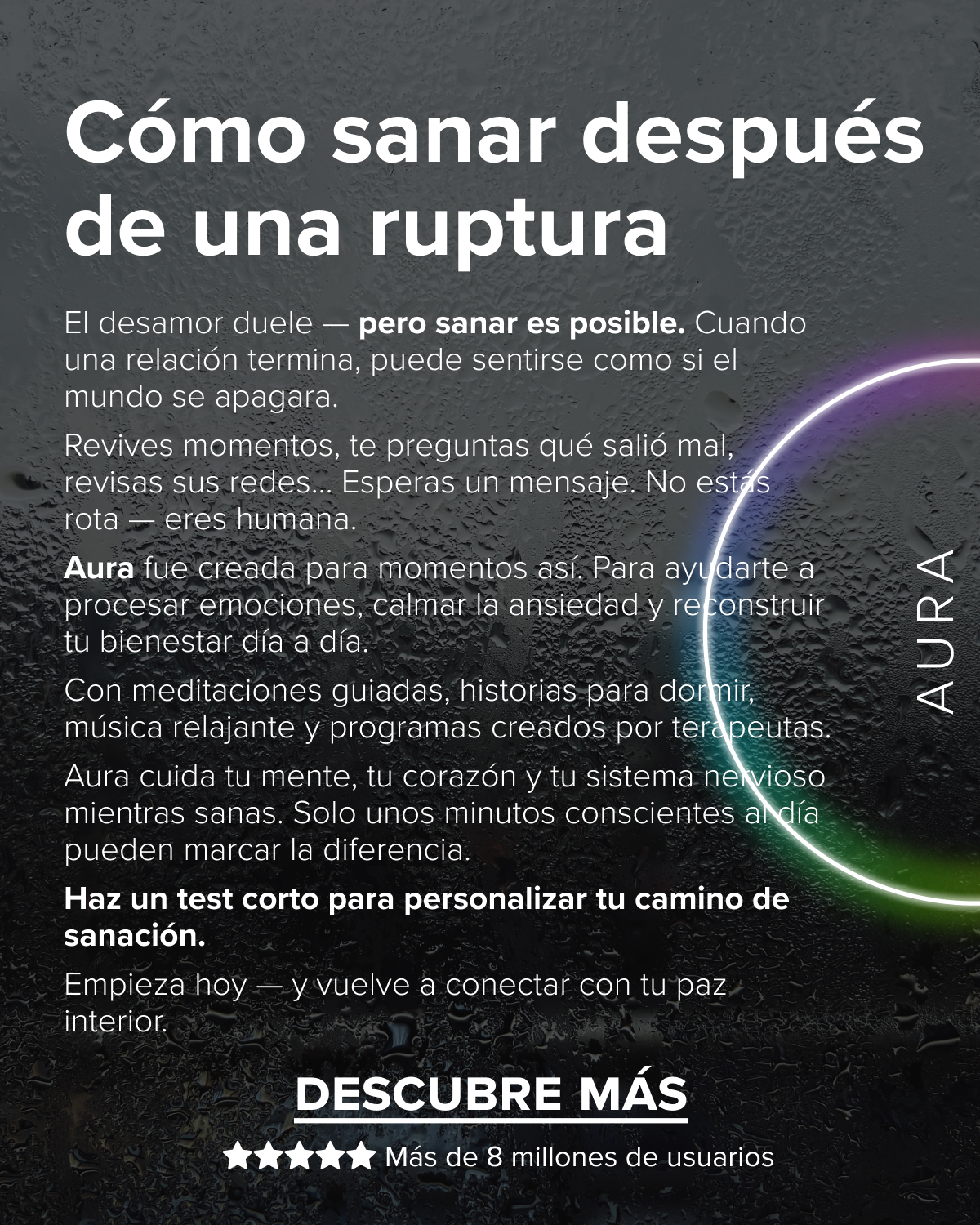 Aura: Encuentra la Paz Todos los Días Facebook ad: Transforma tu vida ahora
