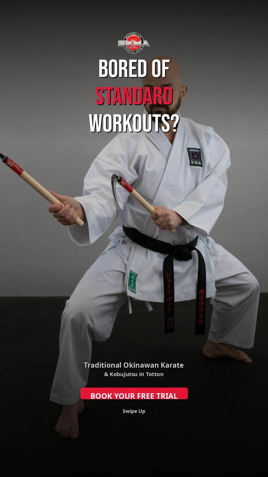 S K Martial Arts Facebook ad: Stop scrolling. Start training.