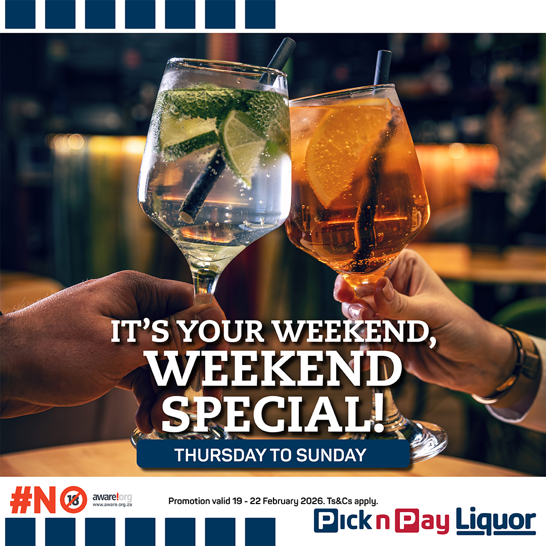 Pick n Pay Facebook ad: Raise your weekend spirits with these liquor specials!