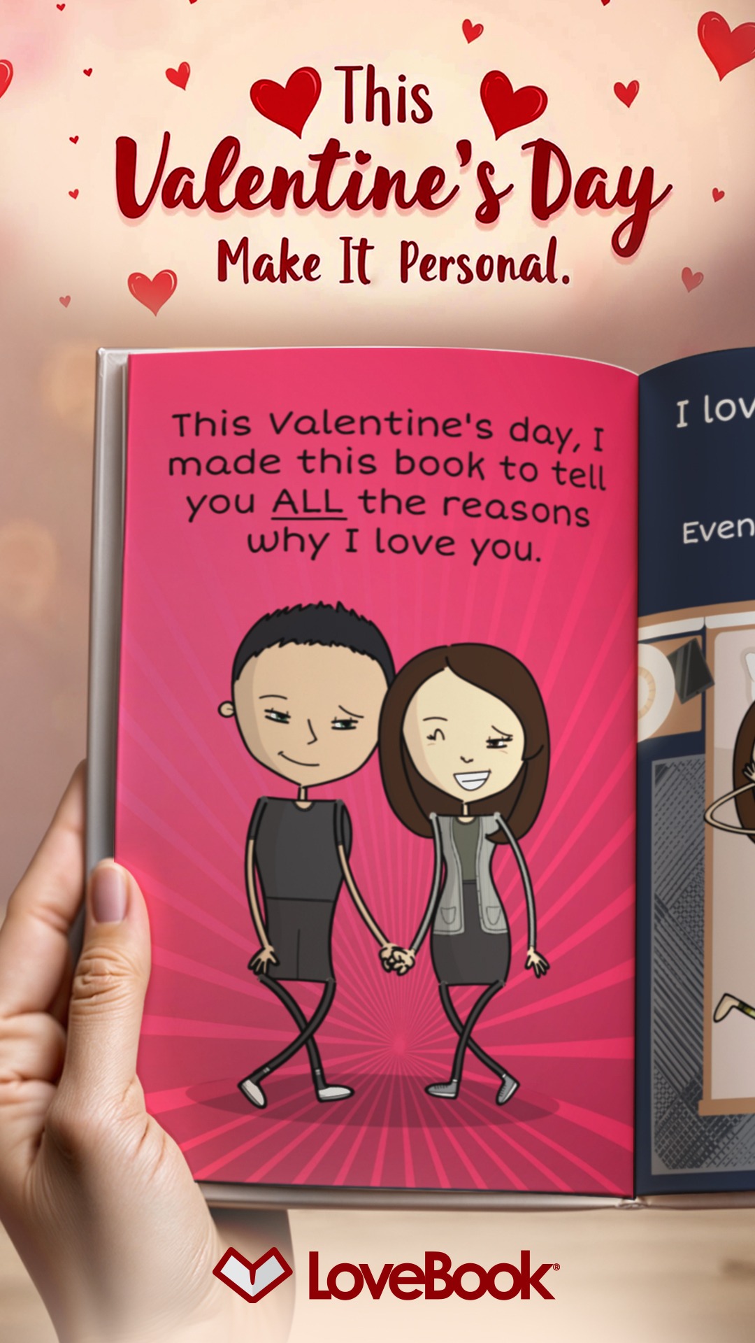 LoveBook Facebook ad