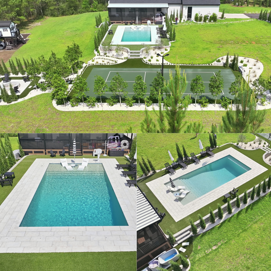 Dominion Luxury Pools Facebook ad: Custom Luxury Pool Starting At $70K