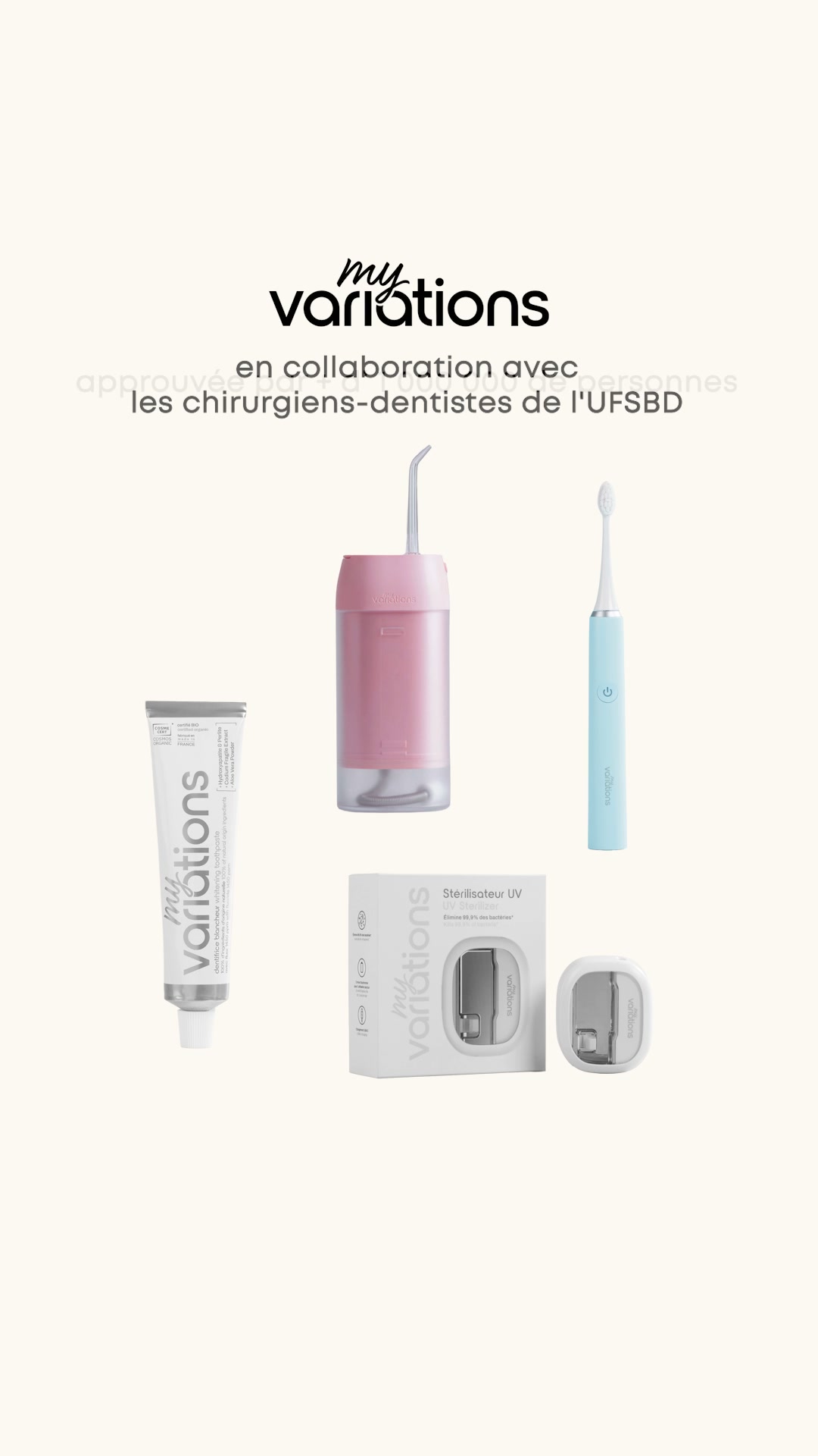 My Variations Facebook ad: Découvrez la routine mouthcare MyVariations