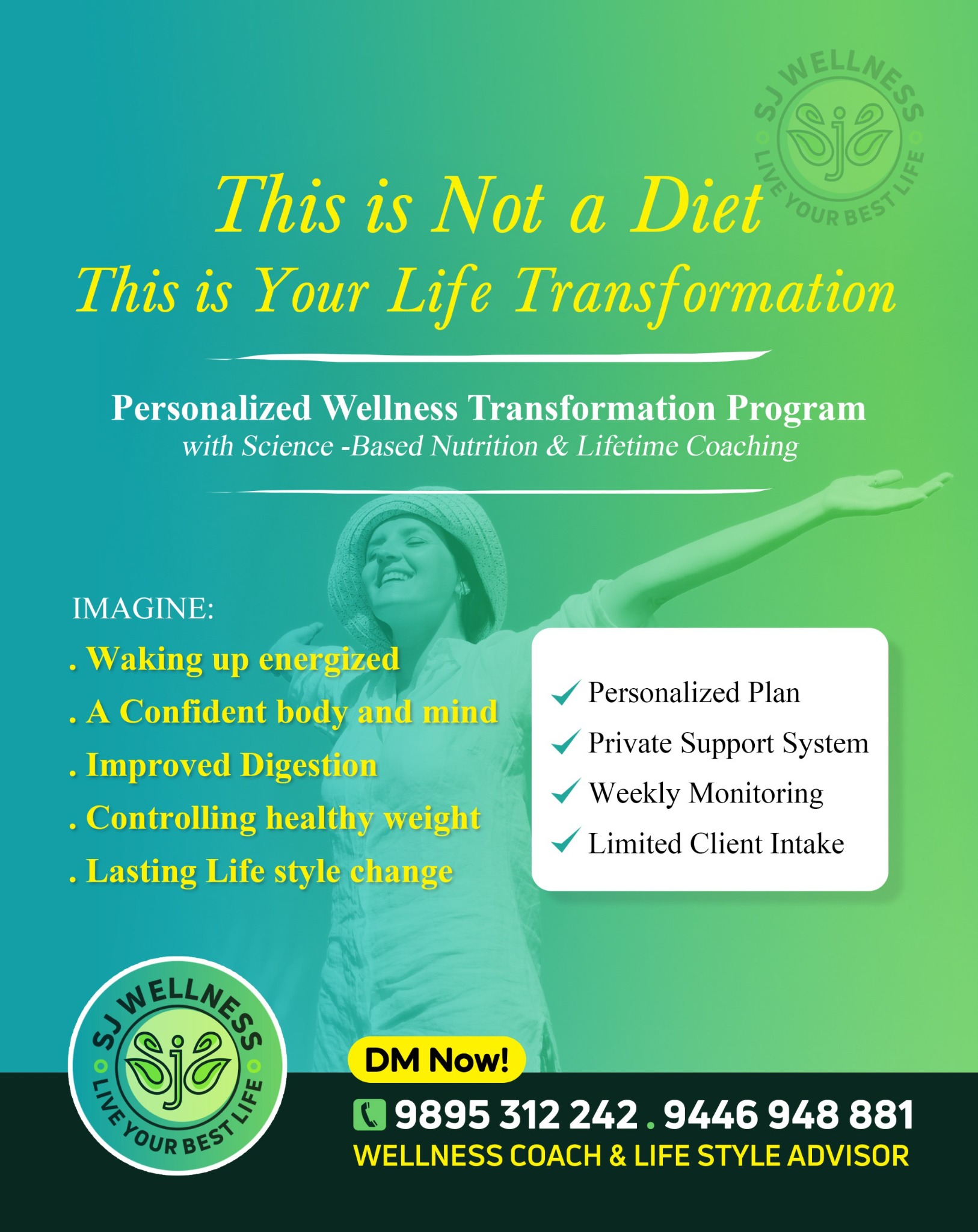 Santina-Wellness Coach/Super Results &Expert guidance Facebook ad: Energy. Confidence. Control