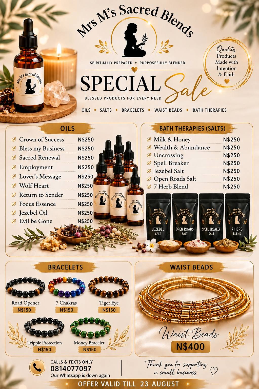 Aura Cleansing Salts Namibia Facebook ad: SPECIAL SALE