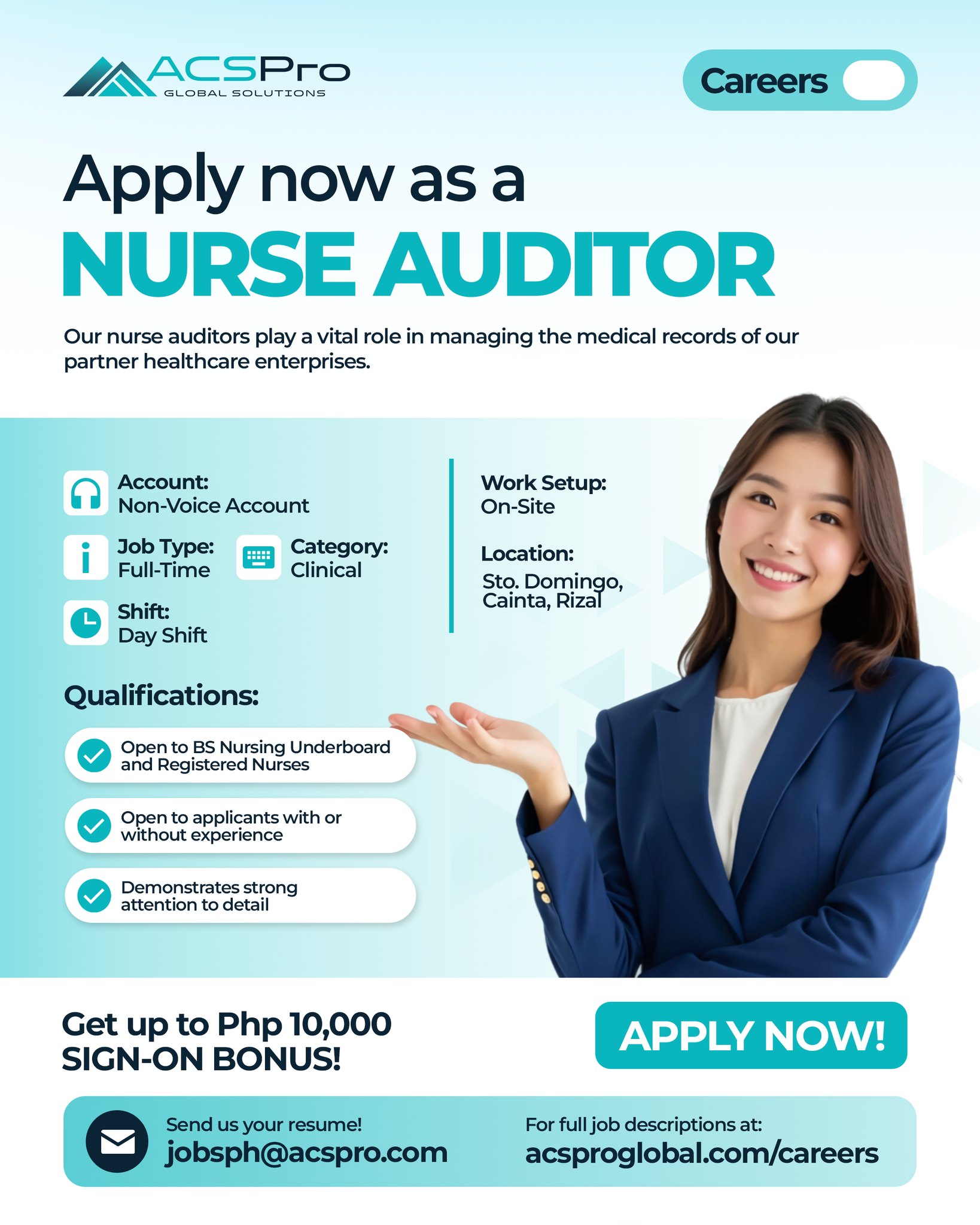 ACS Pro Global Facebook ad: Grow your career in healthcare BPO at ACS…