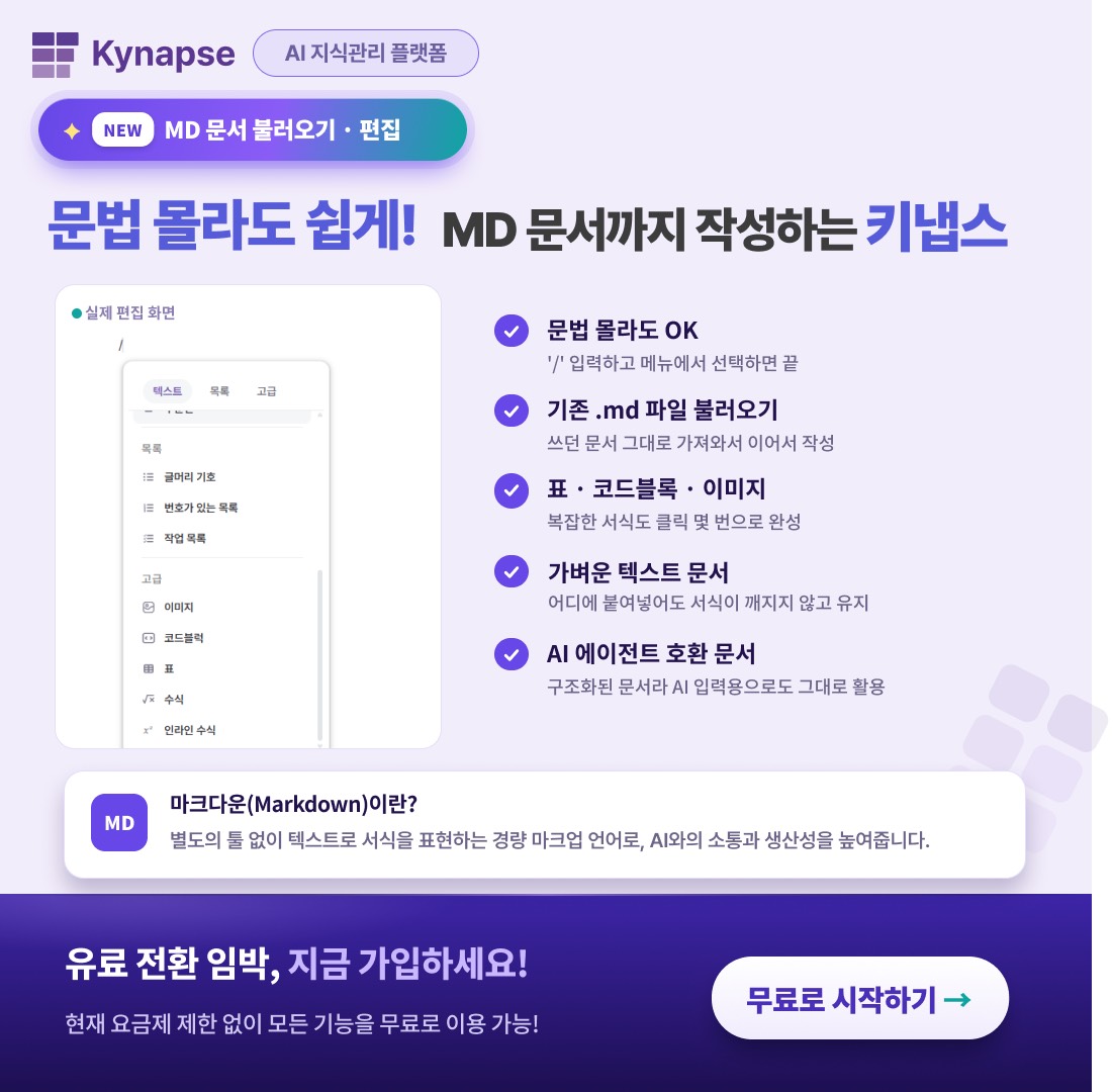 사이냅소프트 Facebook ad: Kynapse - AI-Powered Knowledge Connection for Your Team