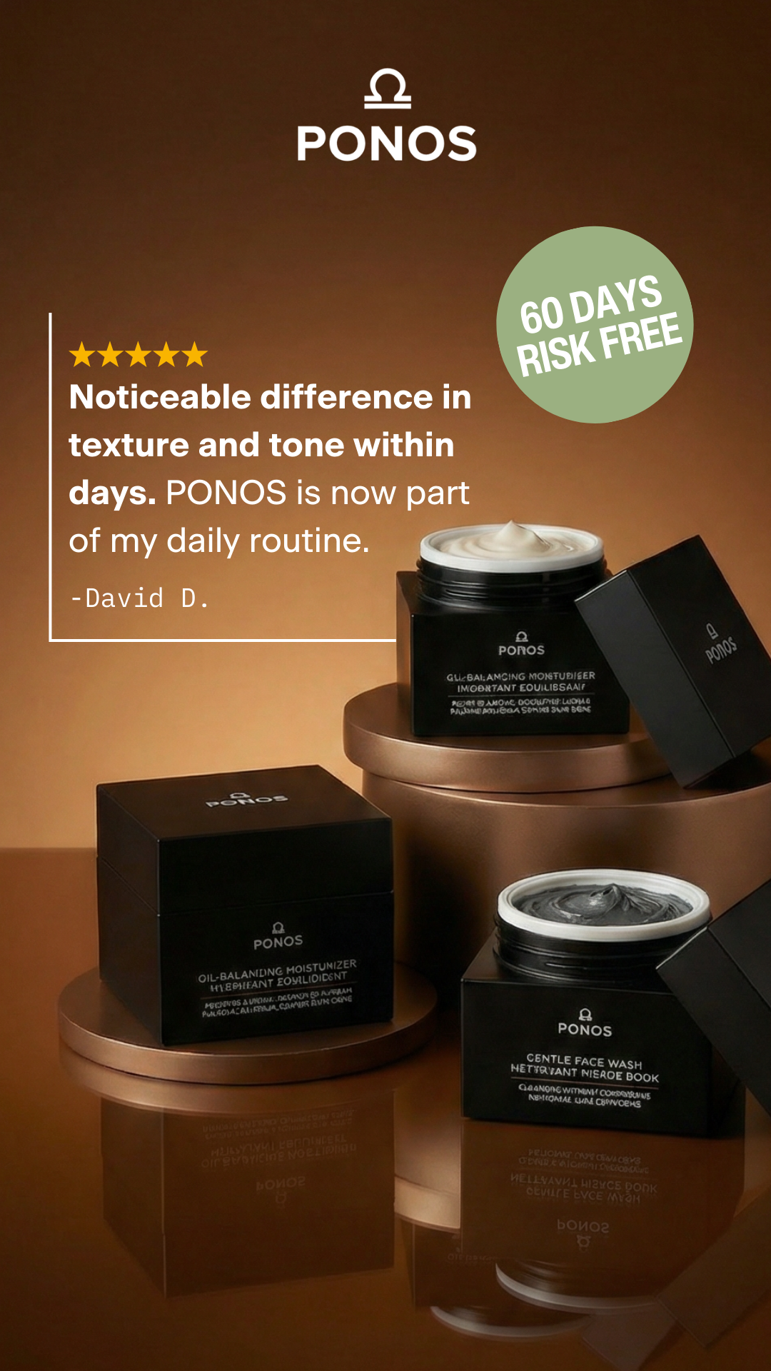 PONOS Facebook ad: Men's Skincare That Works