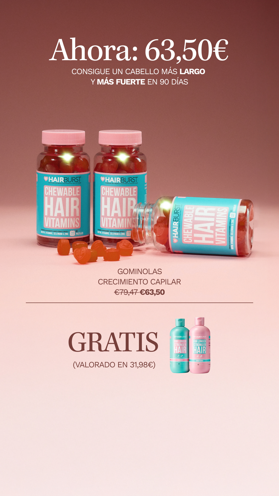 Hairburst España Facebook ad