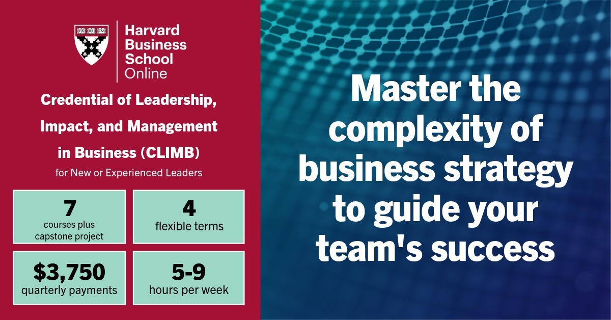 Harvard Business School Online Facebook ad