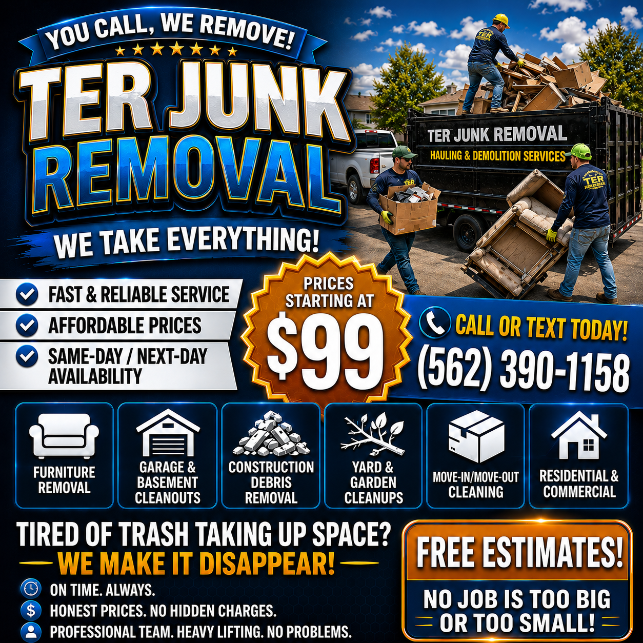 TER Junk Removal Hauling Facebook ad