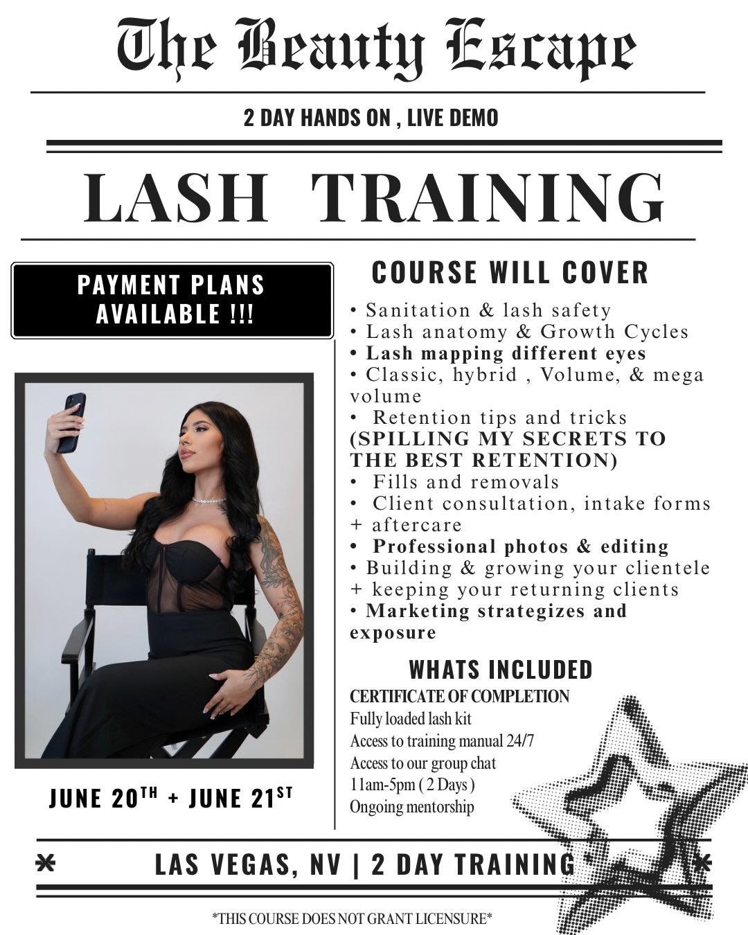 theebeautyescape Facebook ad: NEW TRAINING DATES
