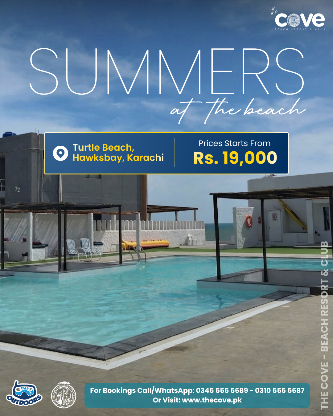 The Cove - Beach Resort & Club Facebook ad: Summers at the Beach!