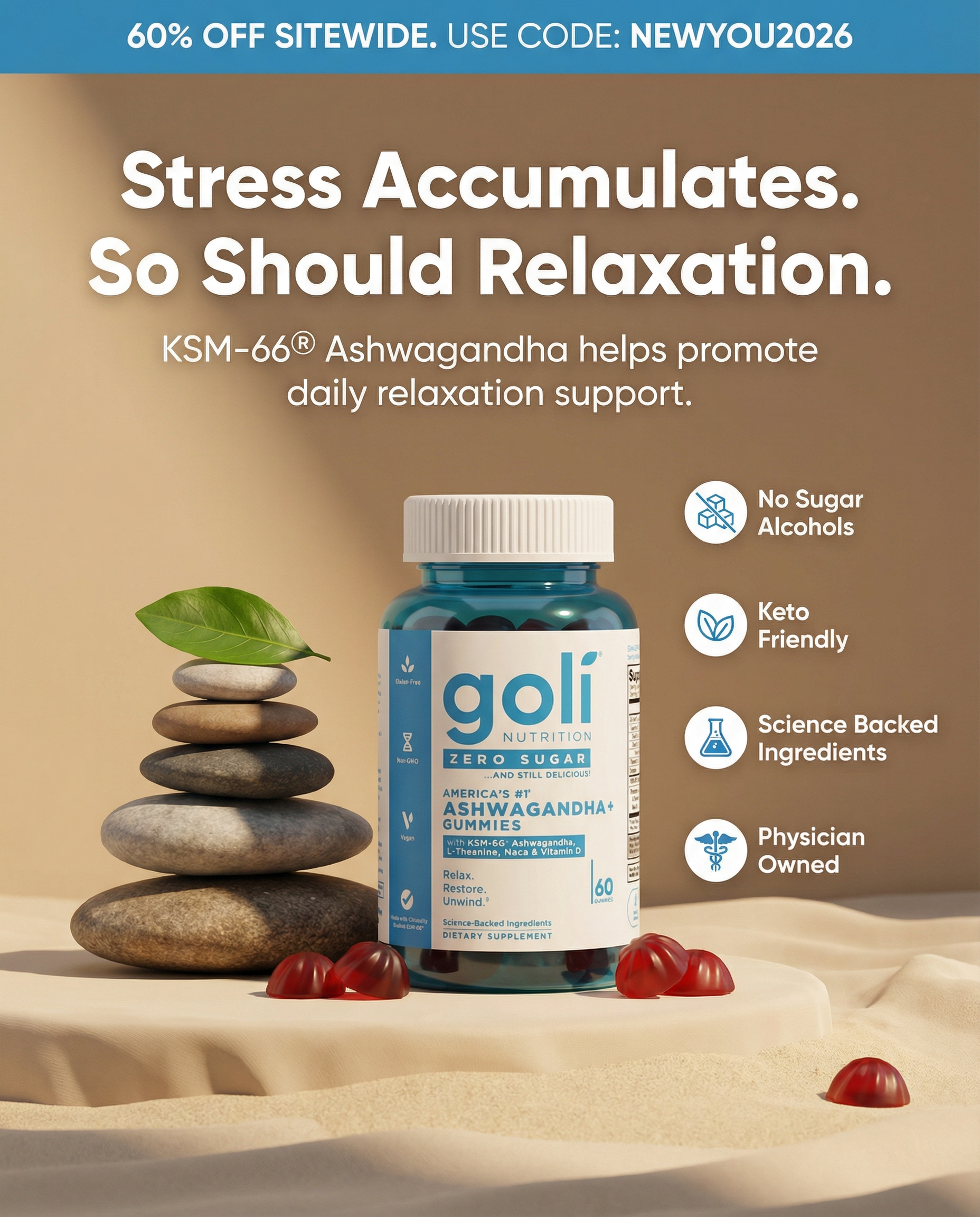 Goli Facebook ad: CODE: NEWYOU2026 - 60% OFF! Buy a Bundle Now! Free Shipping