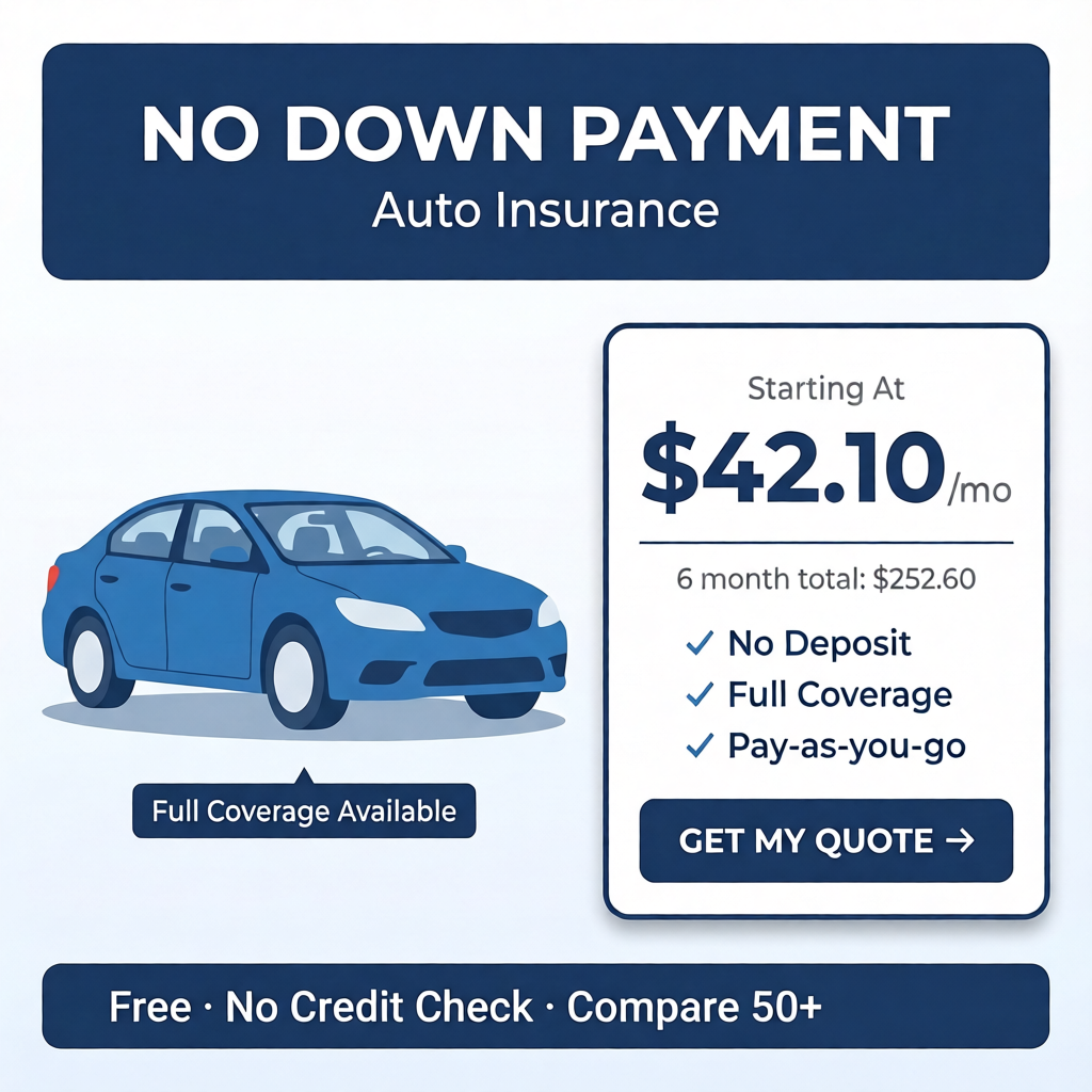 QuickGuarding Insurance Facebook ad: No Down Payment Car Insurance Exists