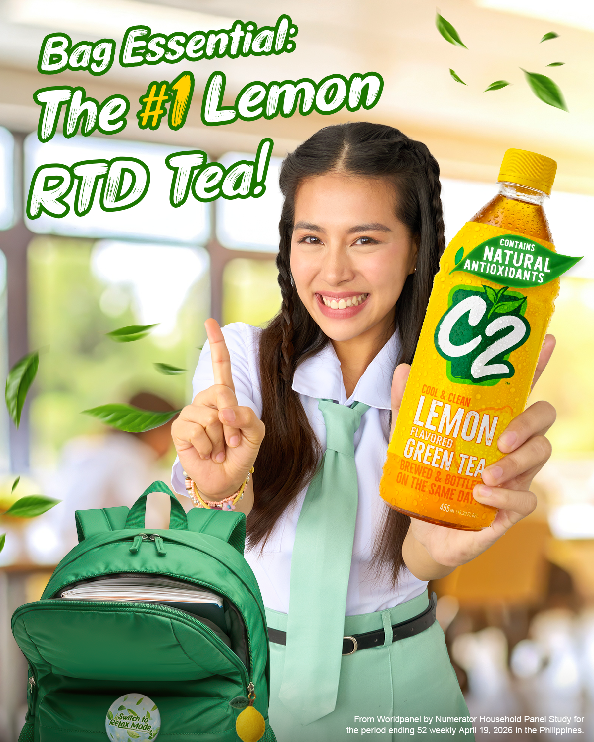 C2 Cool and Clean Facebook ad: Choose C2 Lemon, the #1 Lemon RTD Tea!