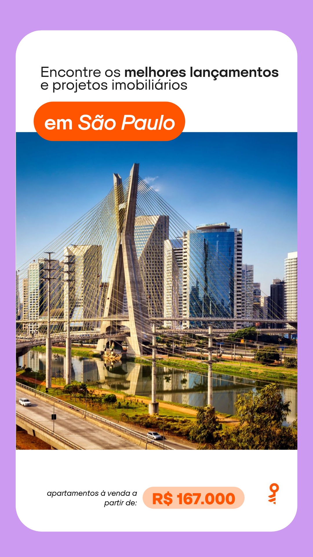 Imovelweb Facebook ad: Lançamentos de 1, 2 e 3 dorms