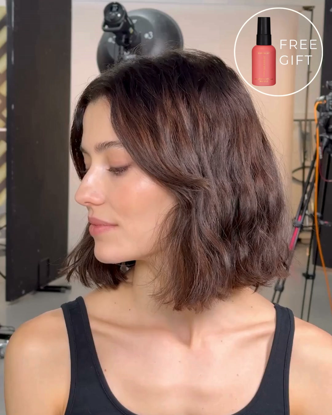 Hair by Sam McKnight Facebook ad: Volume, on us.
