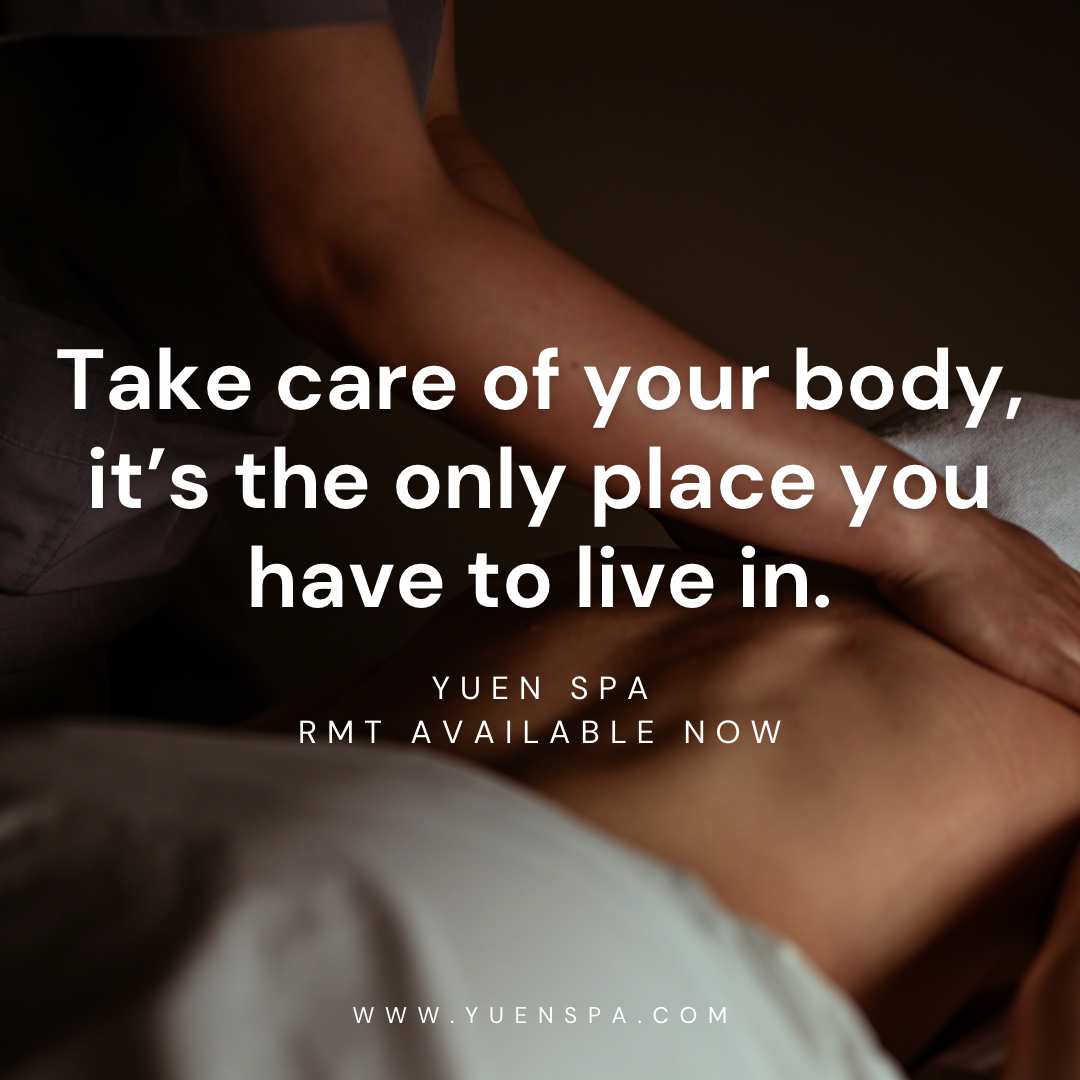 Yuen Spa Facebook ad: Book an RMT session NOW!