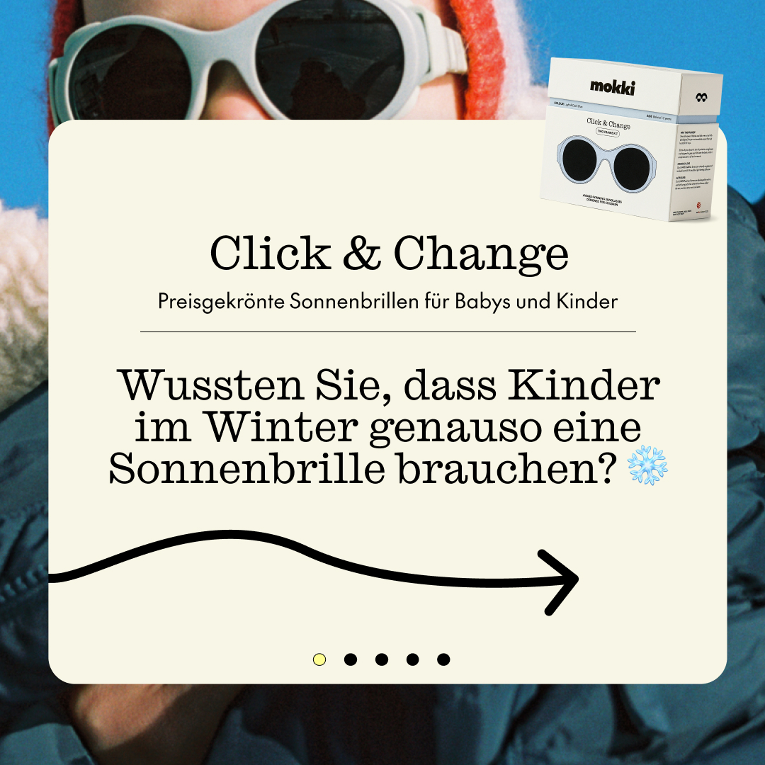 Mokki Eyewear Facebook ad: Die meisten Kindersonnenbrillen sind dafür gemacht, im…