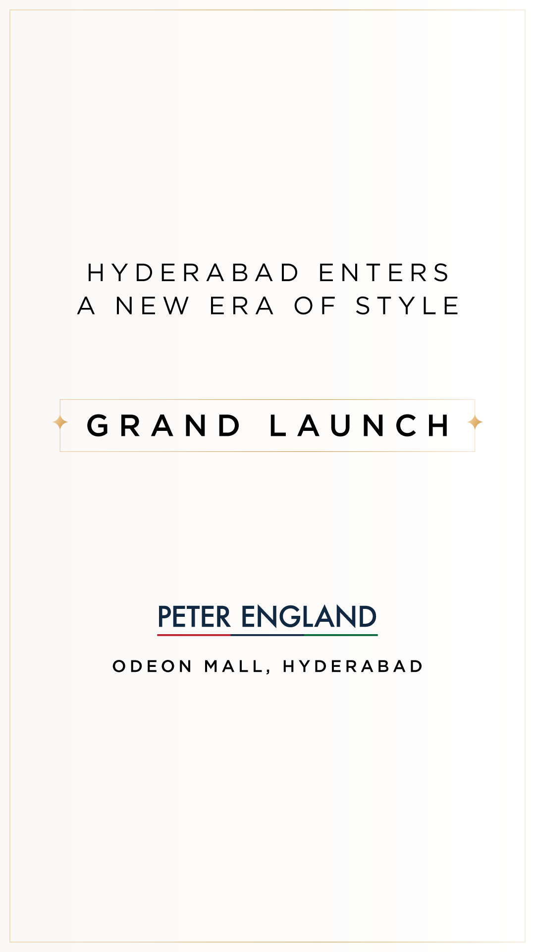 Peter England Facebook ad: We're now in your city.