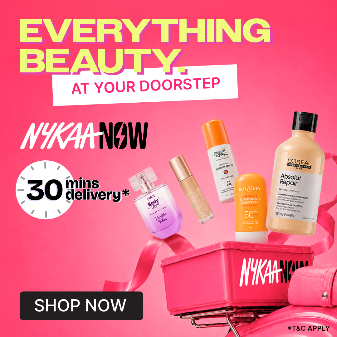 Nykaa Facebook ad: Deliveries Starting in 30 Minutes