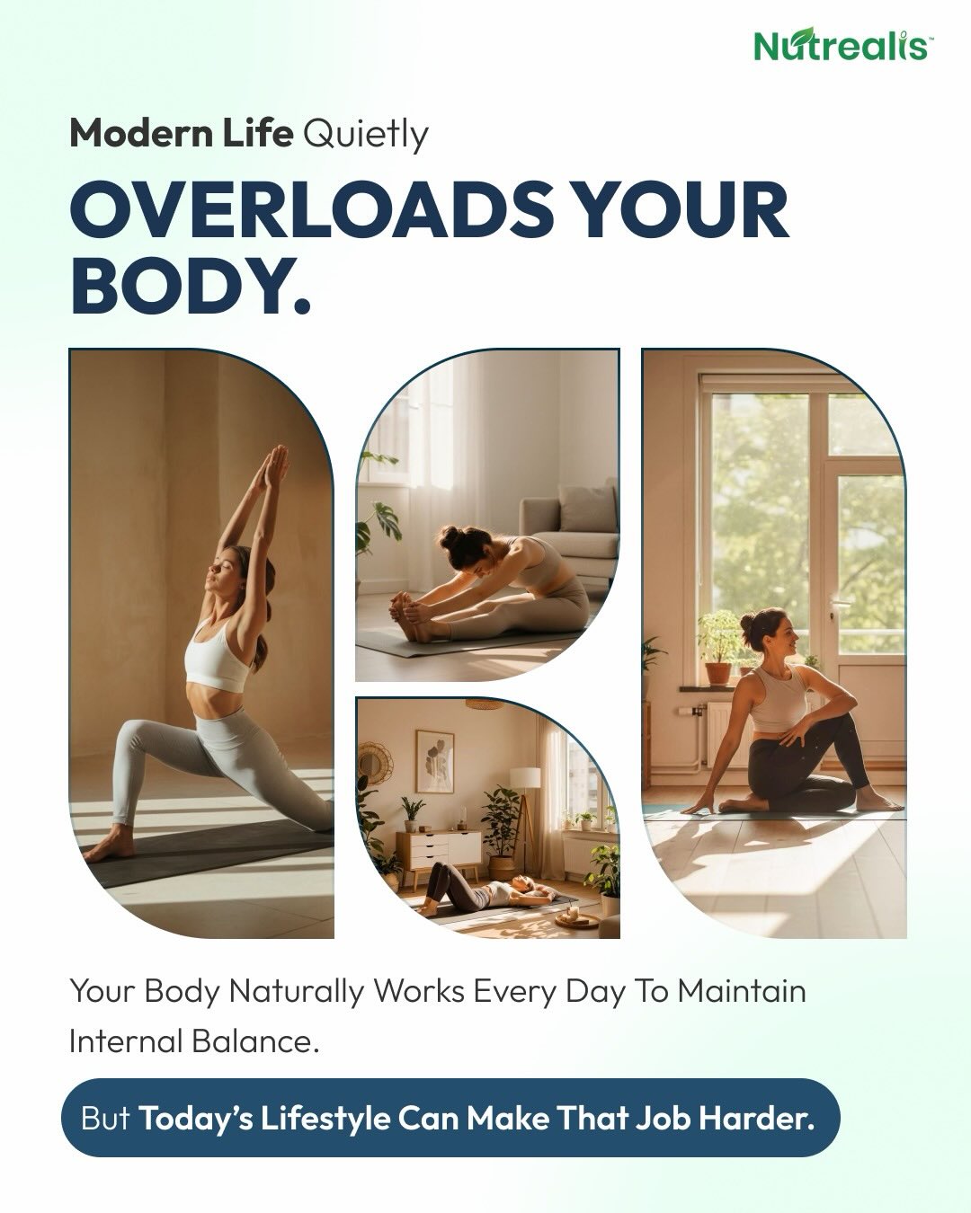 Nutrealis Wellness Facebook ad: Modern life adds more than you realize.
