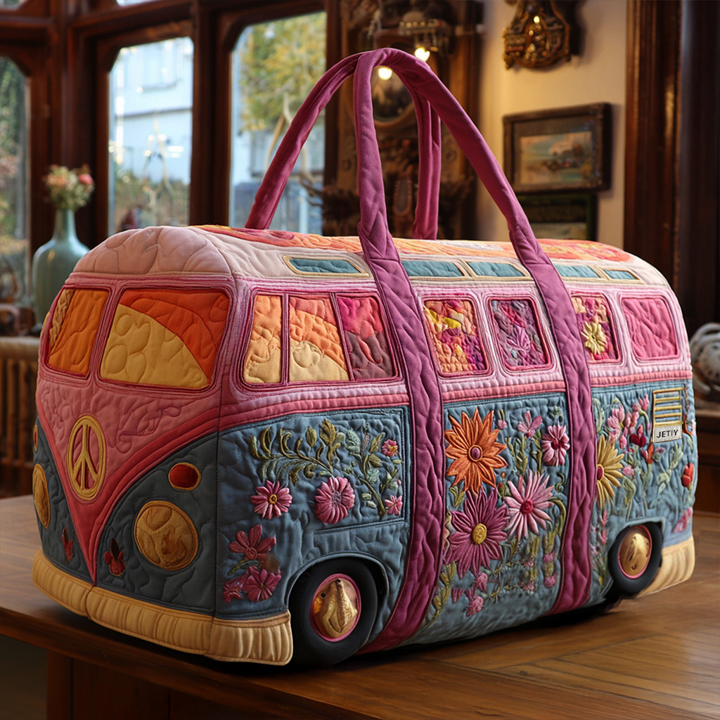 Vantique Facebook ad: Hippie Van Quilted Duffle Bag NCU0VT250