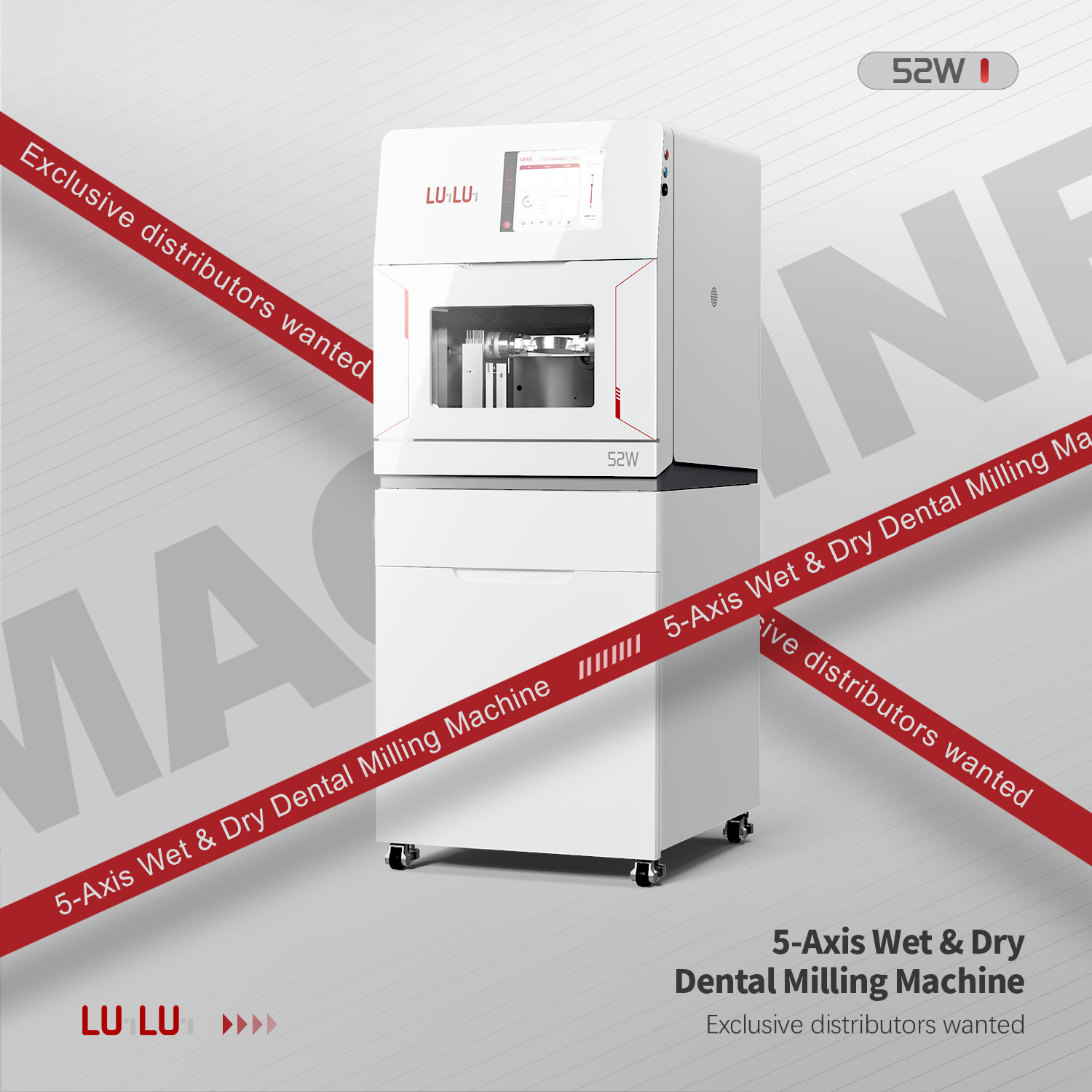 LuhLuh Facebook ad: 𝟓𝟐𝐖: Dry&Wet integrated dental milling machine