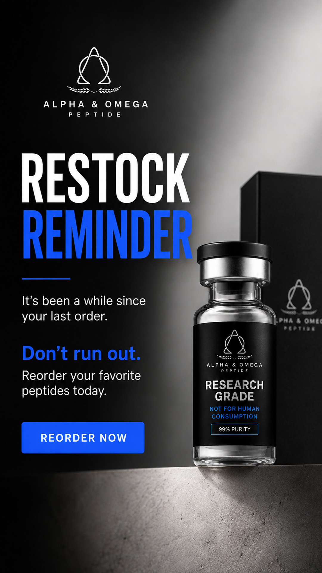 Alpha Omega Peptide Facebook ad