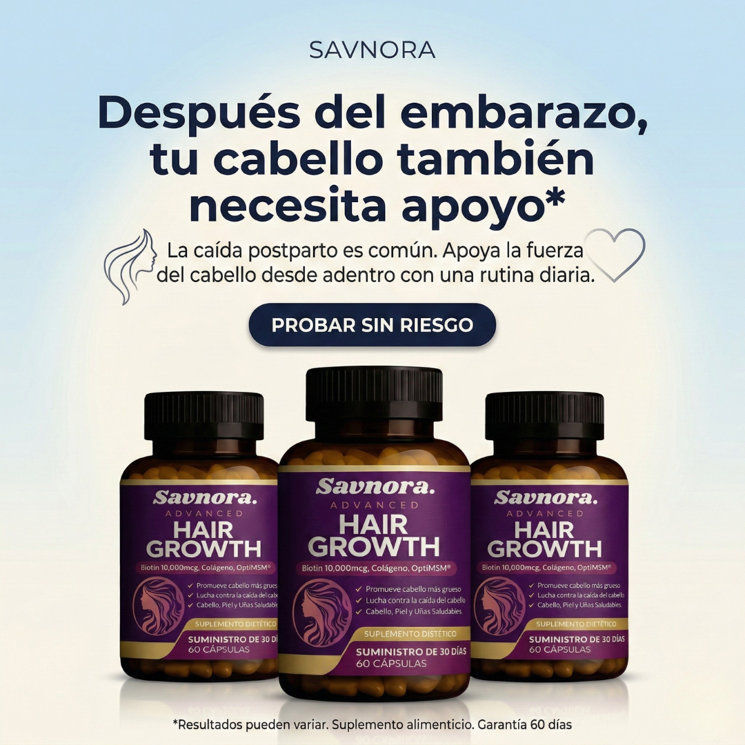 Savnora Facebook ad: Haz que tu cabello vuelva a crecer