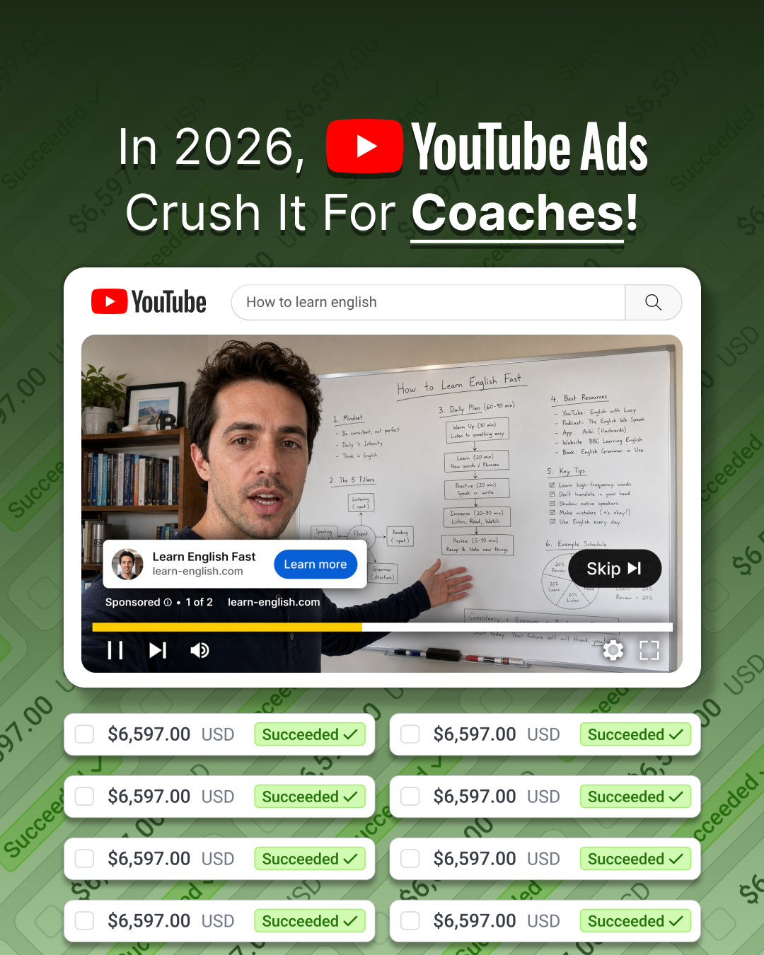 Konrad Schure Facebook ad: Coaches Crush It With YouTube Ads In 2026!