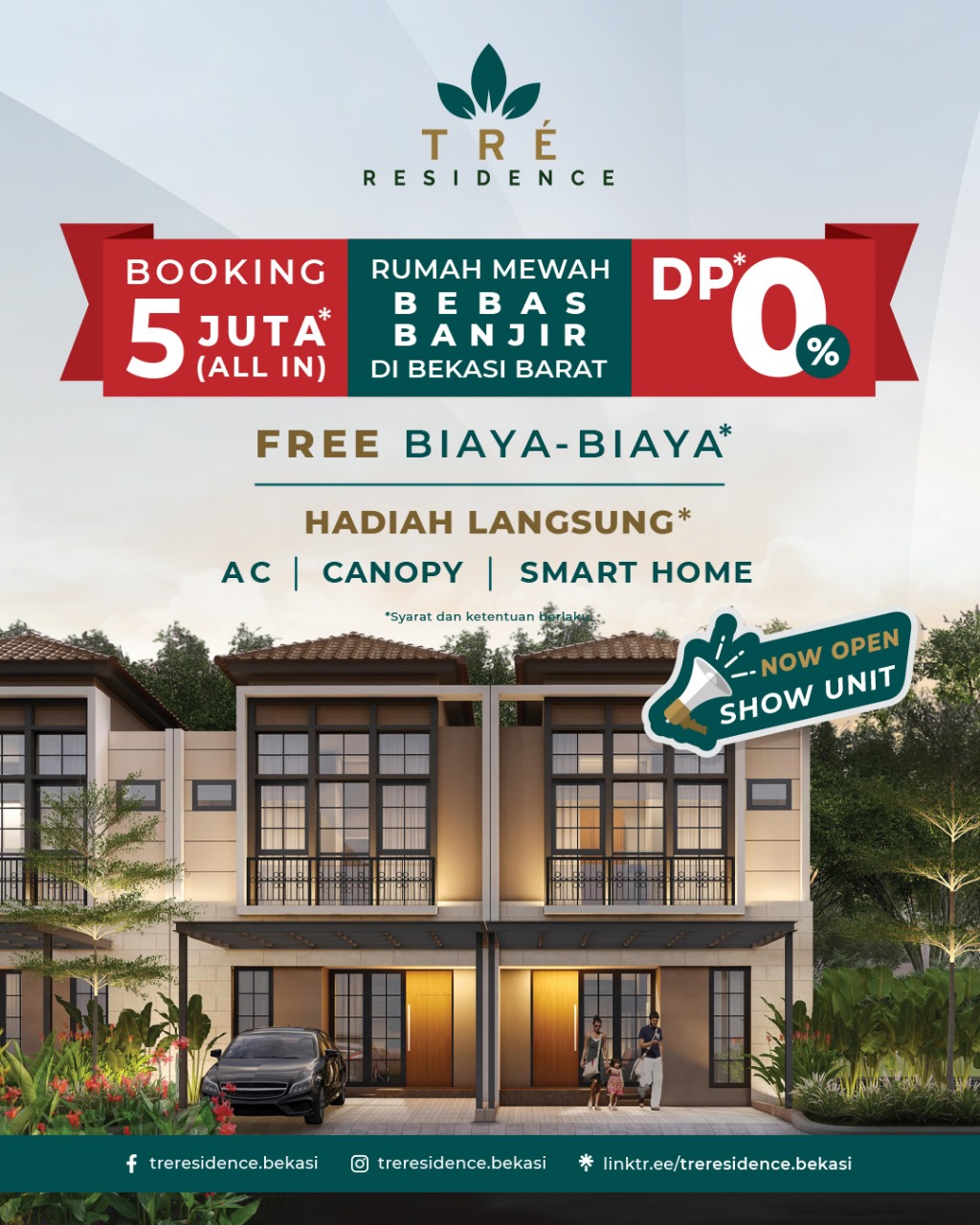 Tre Residence Bekasi Facebook ad: Milikilah Cluster Premium berlokasi di Bekasi Barat dengan…